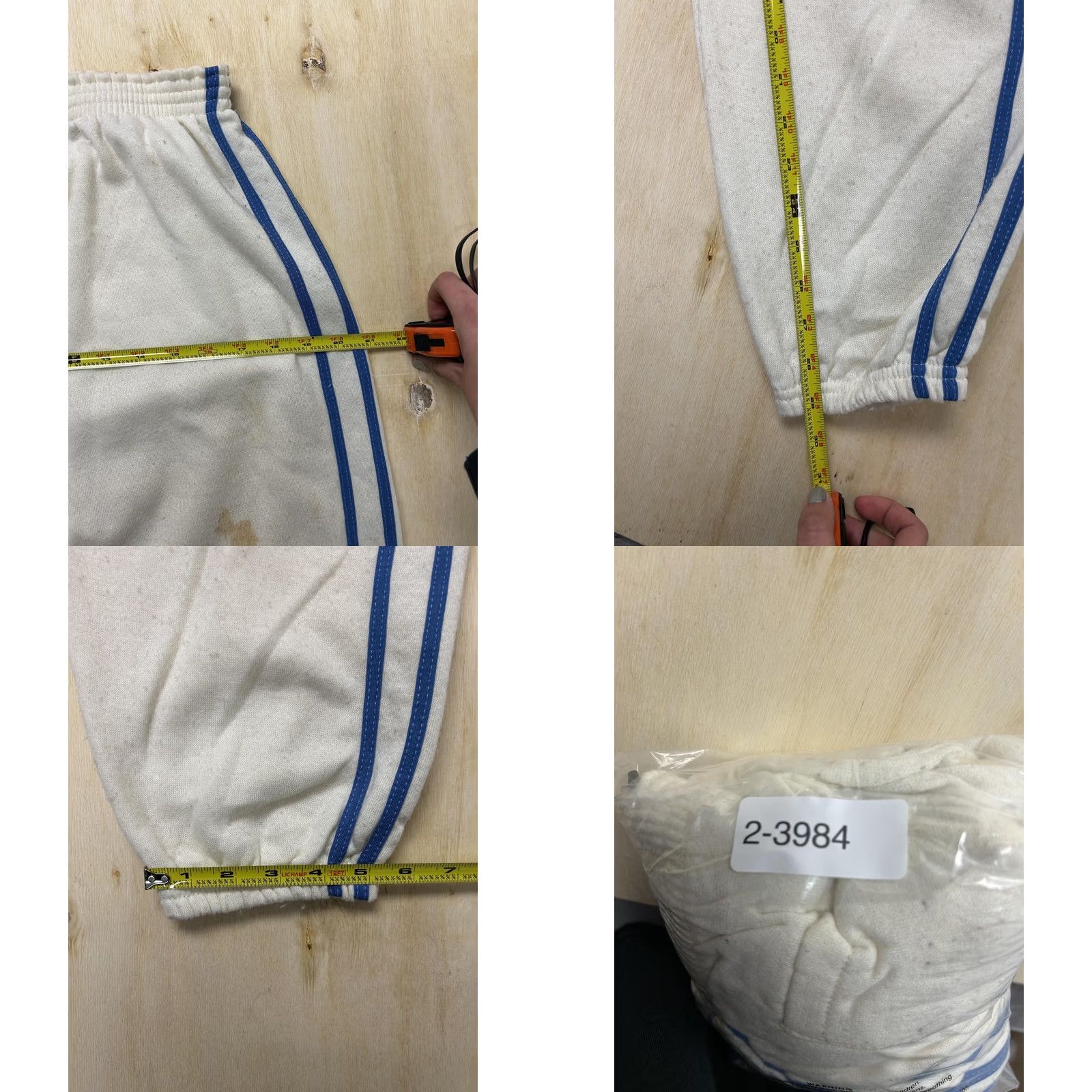 Vintage VINTAGE Active Wear Sweatpants Mens Large White Fleece Elastic Waist Side Stripe Pants Mens Large Retro Winter Casual Boys Mens? Size US 33 - 8 Thumbnail