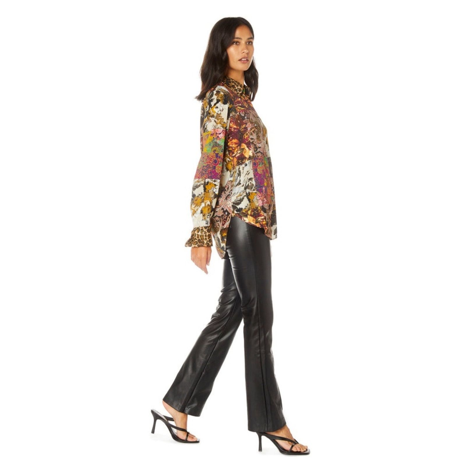 Robert Graham Robert Graham GabrielaPrint SilkBlend Shirt Womens Small Size S / US 4 / IT 40 - 3 Thumbnail