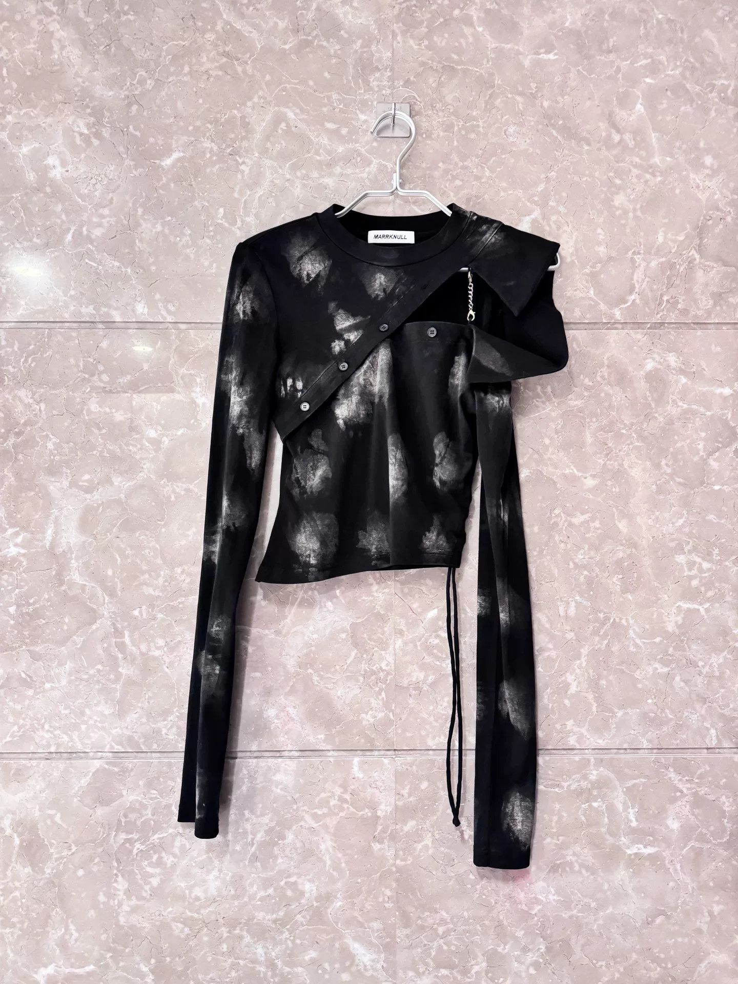 Japanese Brand MARRKNULL Off-Shoulder Long-Sleeve Cropped Top Size S / US 4 / IT 40 - 1 Thumbnail