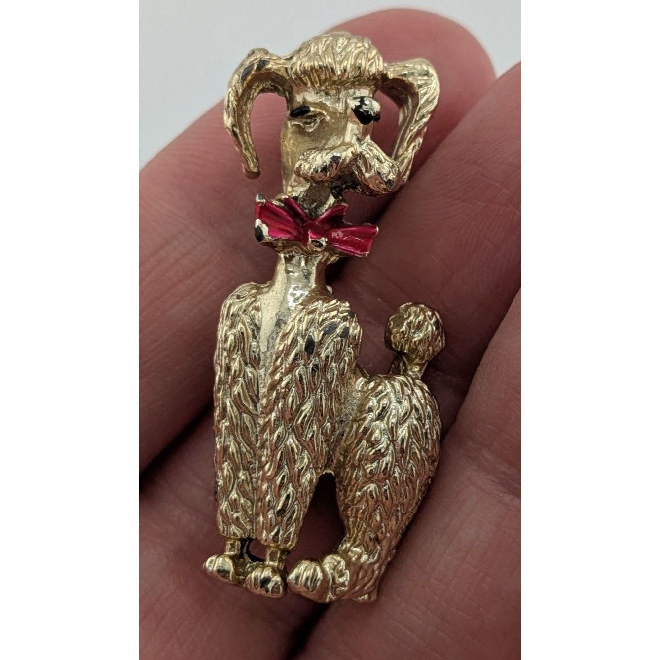 Other Vintage Poodle Brooch Gold Tone With Enamel Details Size ONE SIZE - 1 Thumbnail