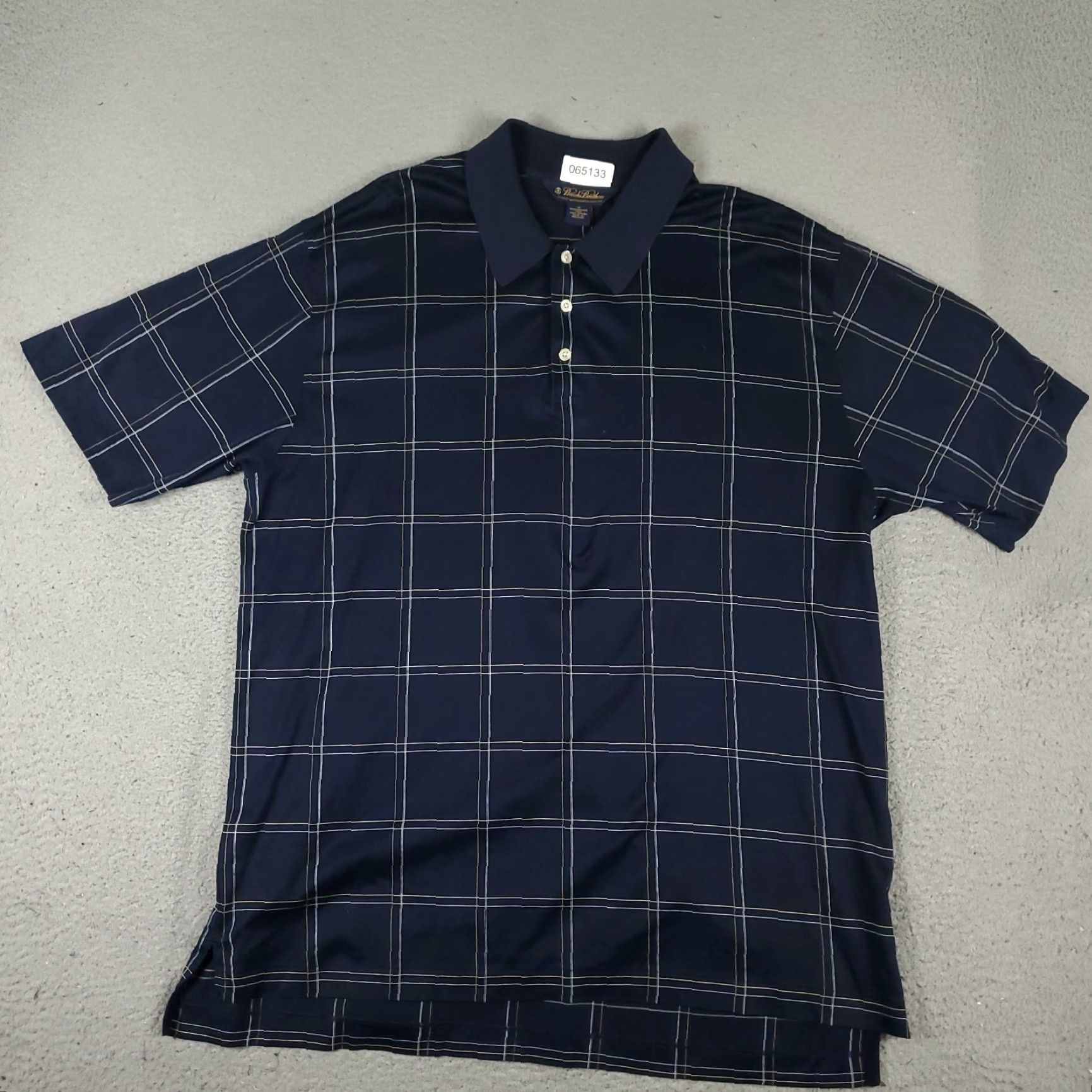 Brooks Brothers Brooks Brothers Shirt Polo Mens Size XL Navy Blue Check Casual Short Sleeve Size US XL / EU 56 / 4 - 2 Thumbnail