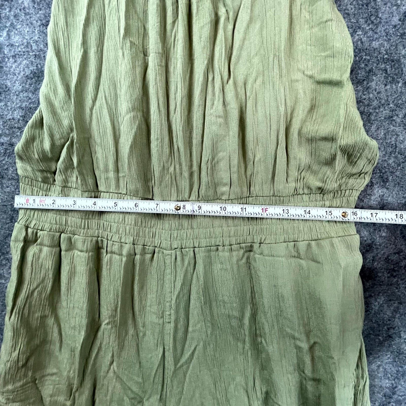 Prana prAna Fernie Wide Leg Jumpsuit Womens XL Sweet Agave Elastic Size 38" / US 16 / IT 52 - 4 Thumbnail