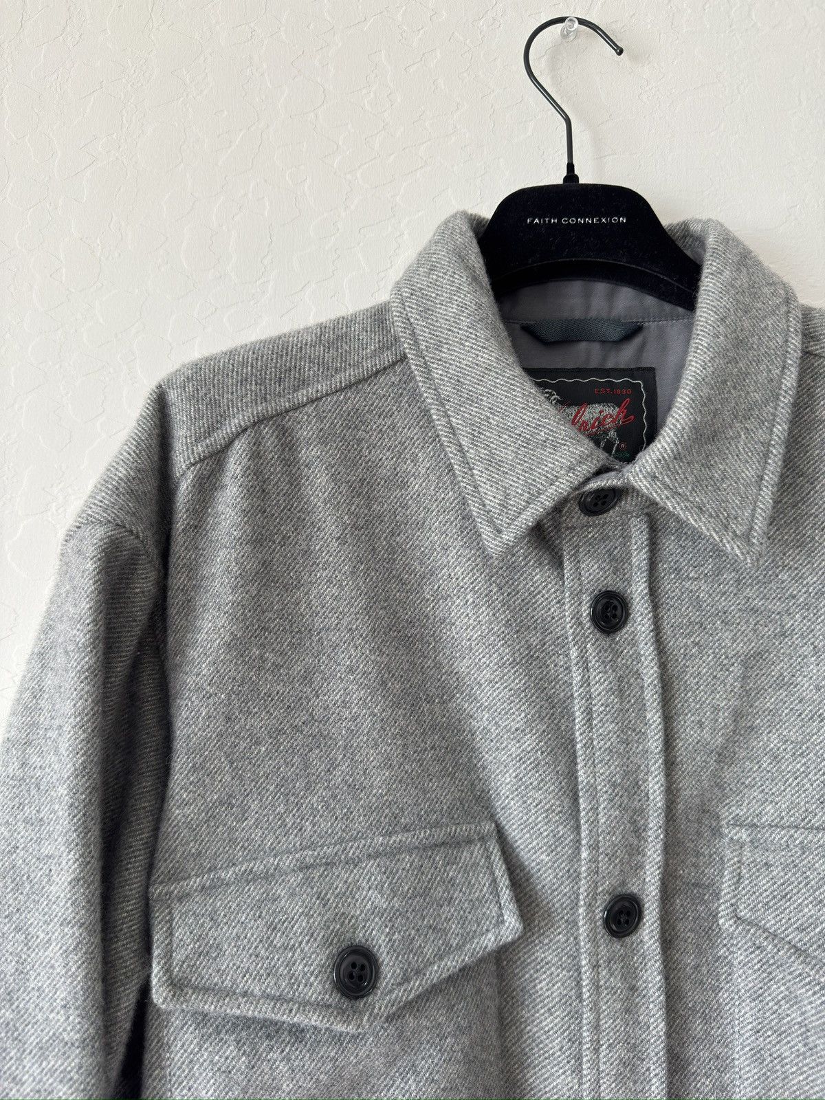 Private White V.C. × Todd Snyder $998 Todd Snyder x Woolrich Black Label Grey Cashmere Shirt Size US XL / EU 56 / 4 - 2 Thumbnail