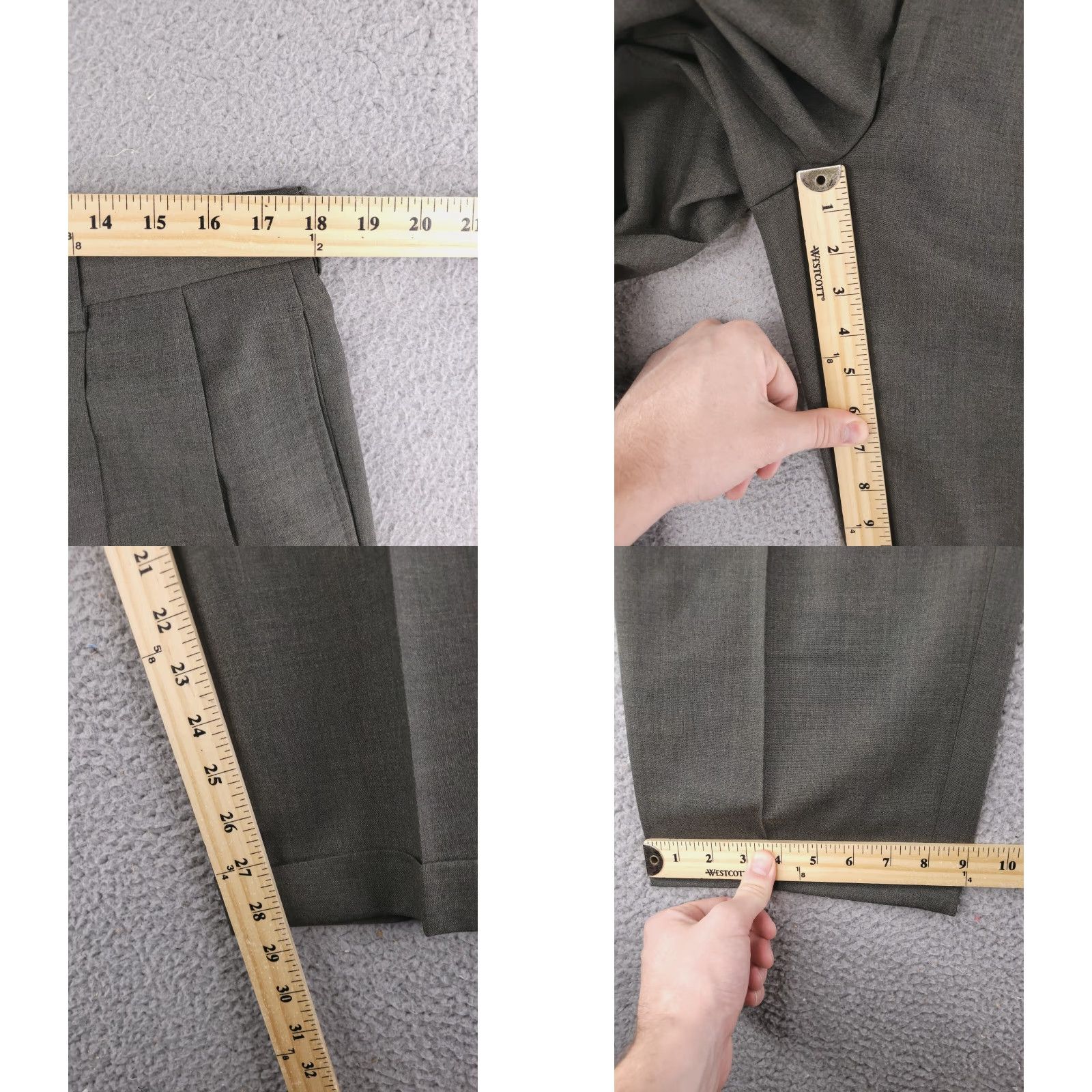Austin Reed Austin Reed Pants Mens 36x28 Green Wool Made in USA Pleated Cuffed Dress Pants USA Mens 36 Green Wool Size US 36 / EU 52 - 8 Thumbnail