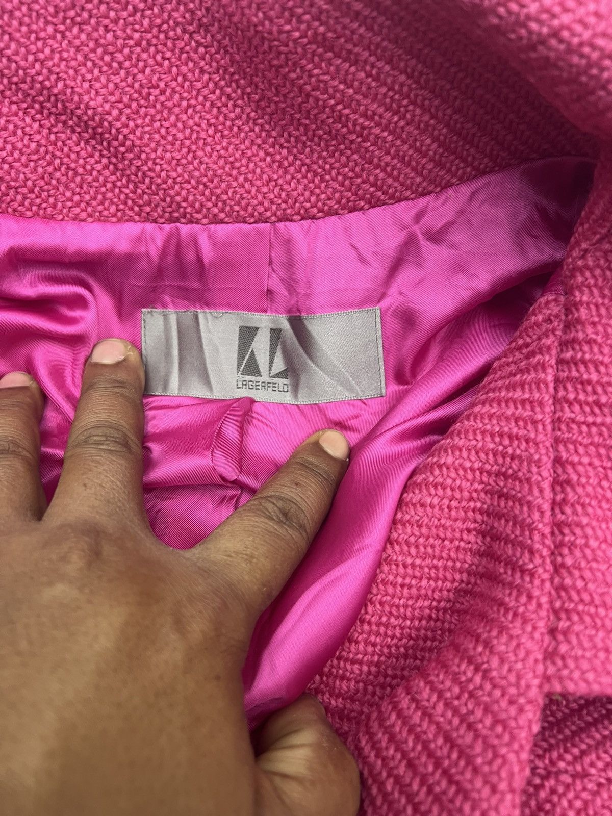 Karl Lagerfeld KARL LAGERFELD FUCHSIA TWEED JACKET Size S / US 4 / IT 40 - 10 Thumbnail
