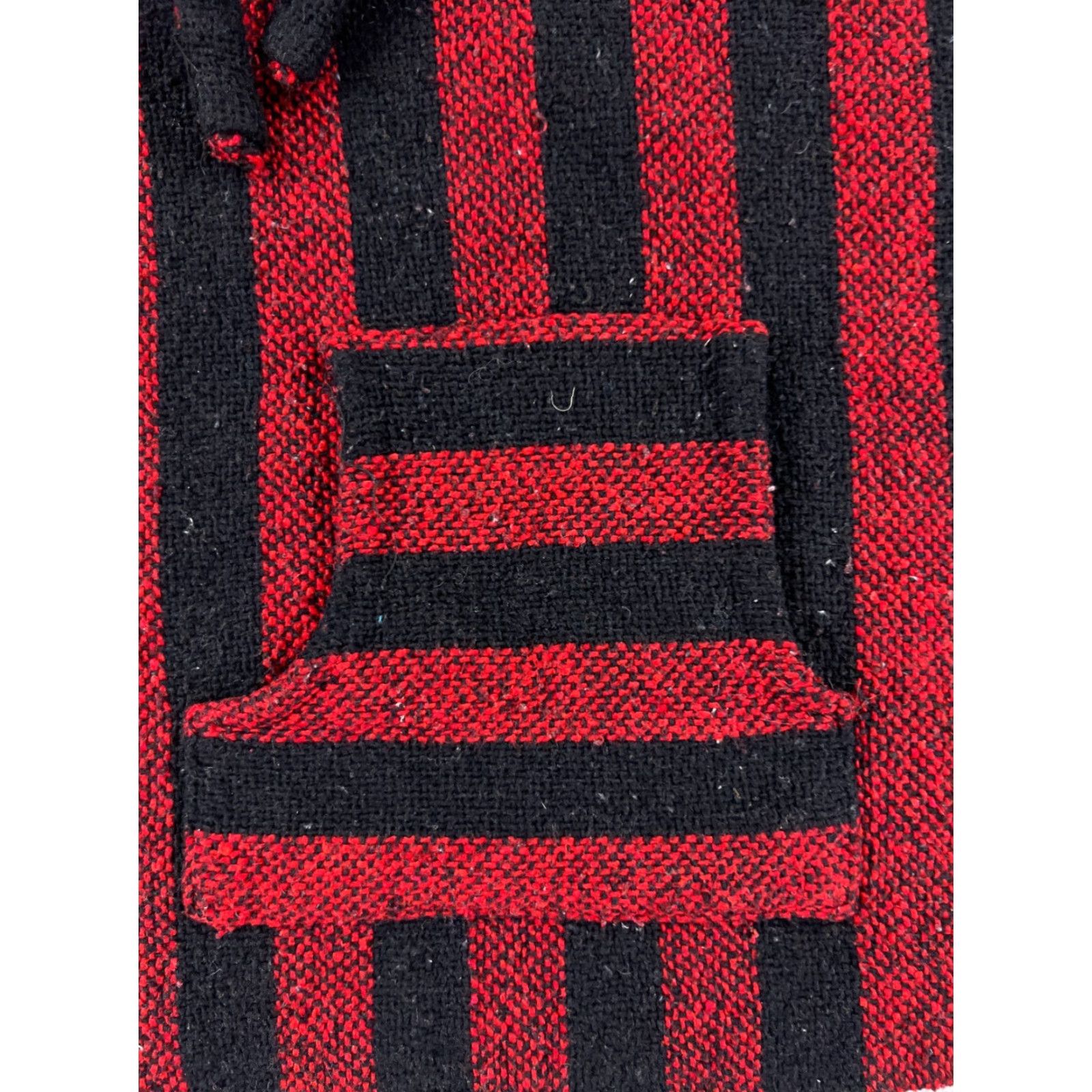 Pinko Baja Hoodie Unbranded Hoodie Adult M Red Pink Black Pocket Striped Acrylic Jersey Crew Neck Pullover All Seasons Hooded Size US M / EU 48-50 / 2 - 6 Thumbnail
