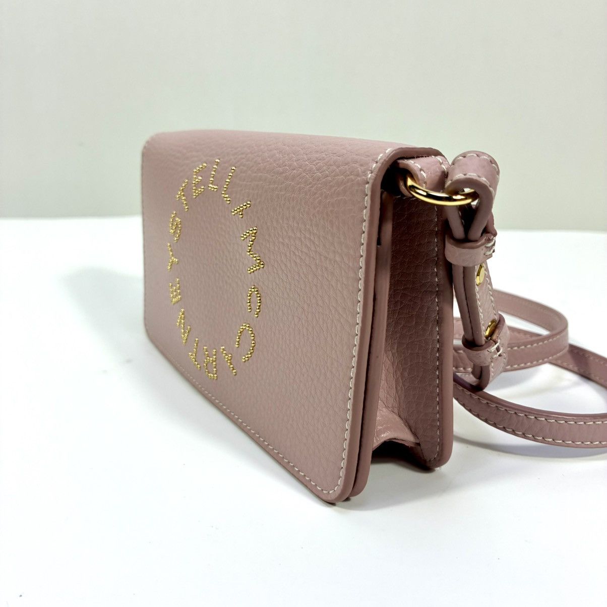 Stella McCartney Stella McCartney Mini Logo Faux Leather Crossbody Pale Mauve Size ONE SIZE - 18 Thumbnail