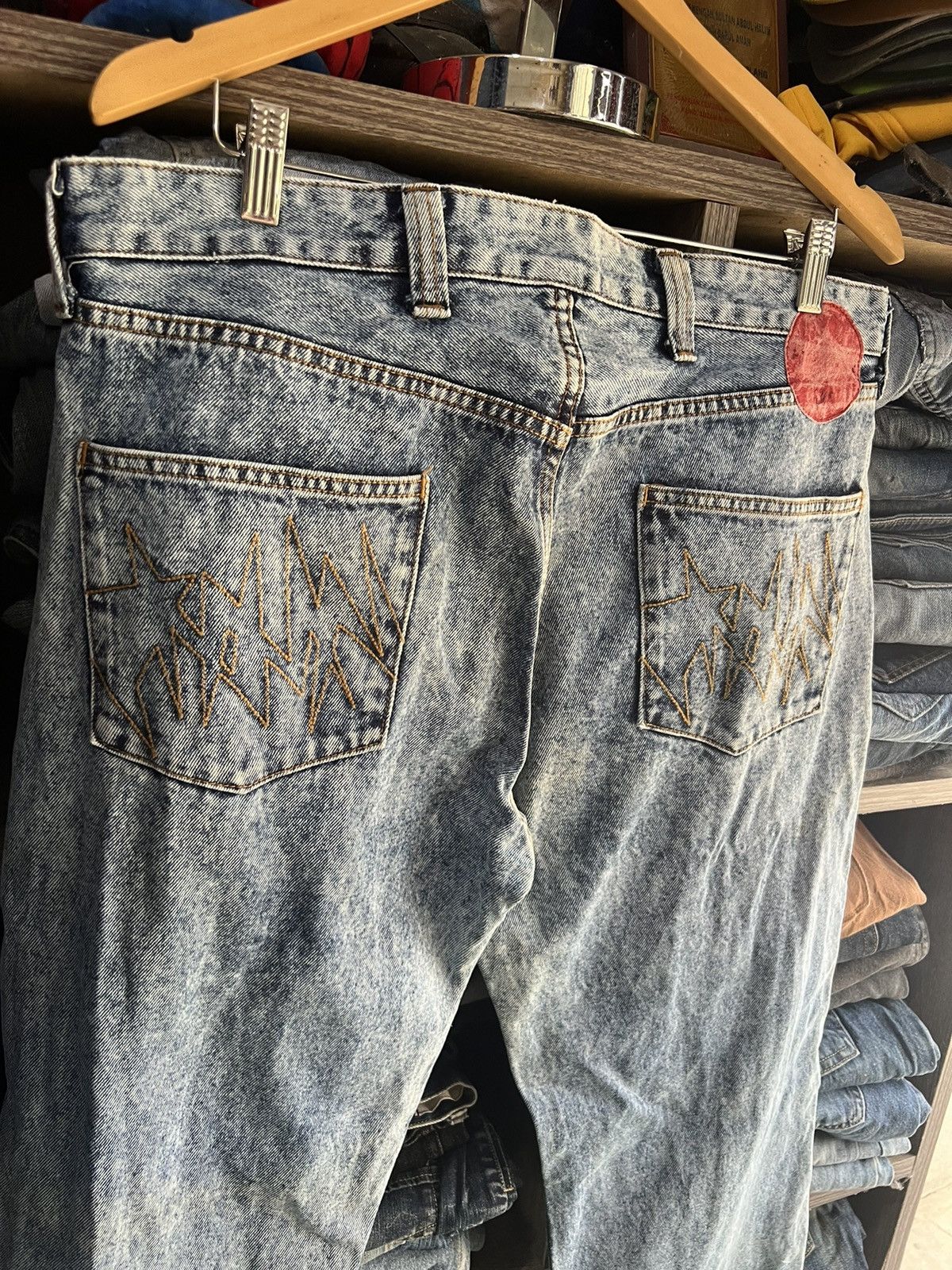 PHENOMENON 🔥Rare Phenomenon Color Bleach Denim Size US 37 - 14 Thumbnail