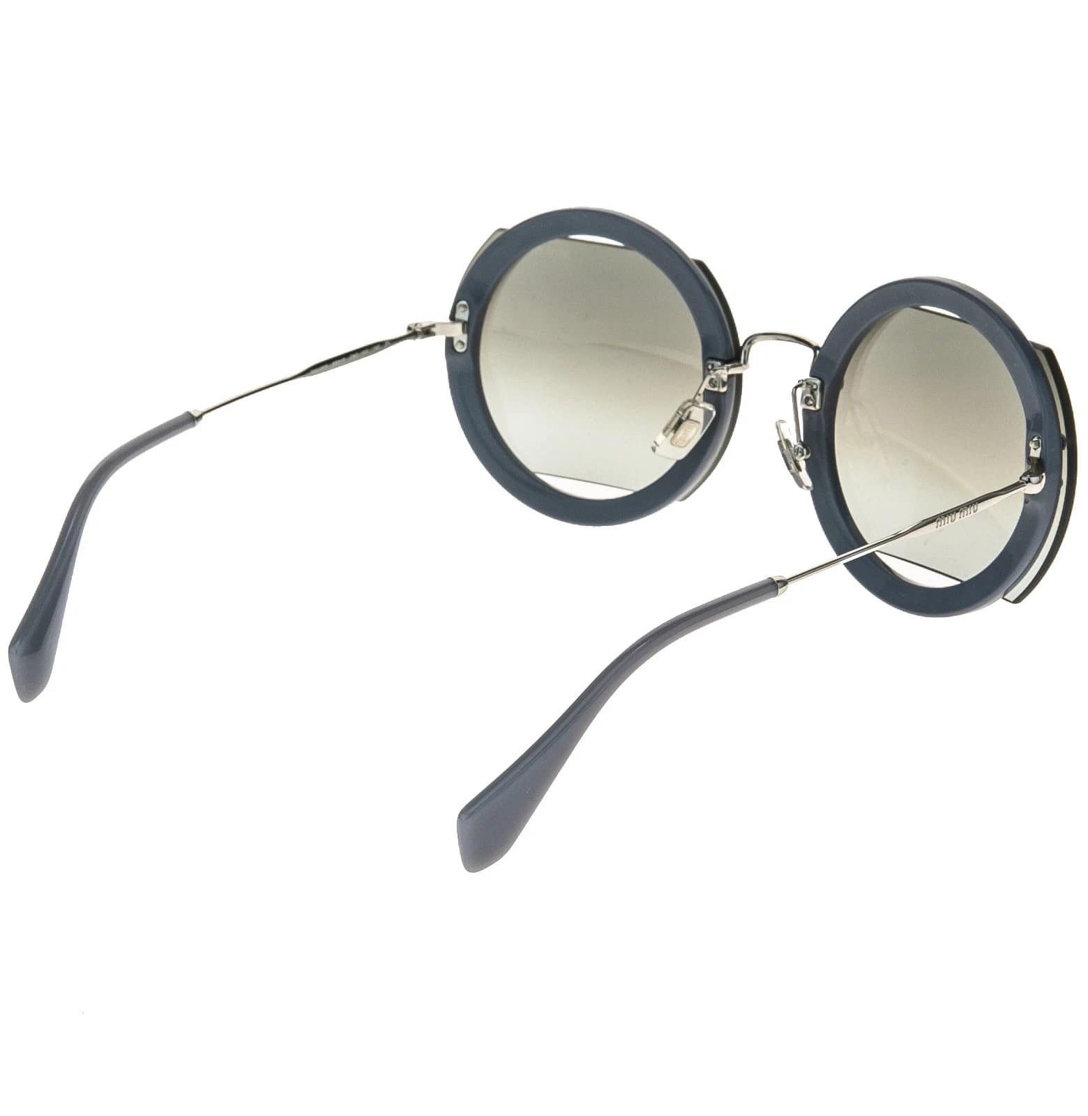 Miu Miu MIU MIU MU06SS REVEAL GLITTER 06S Silver Mirrored Sunglasses Size ONE SIZE - 6 Thumbnail