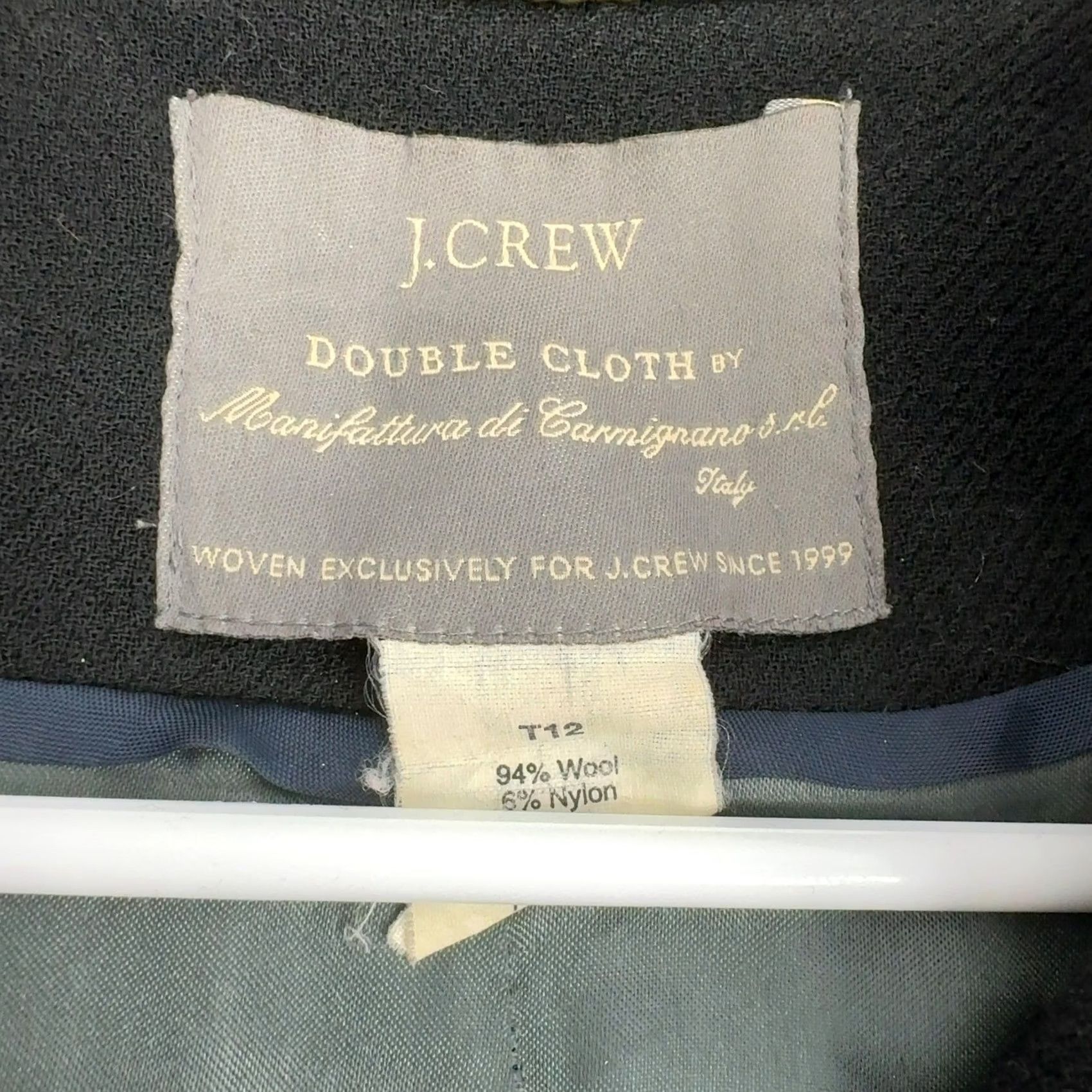 J.Crew J Crew Coat Womens 12 Black Wool Double Cloth Mock Neck Classic Winter Size XL / US 12-14 / IT 48-50 - 4 Thumbnail
