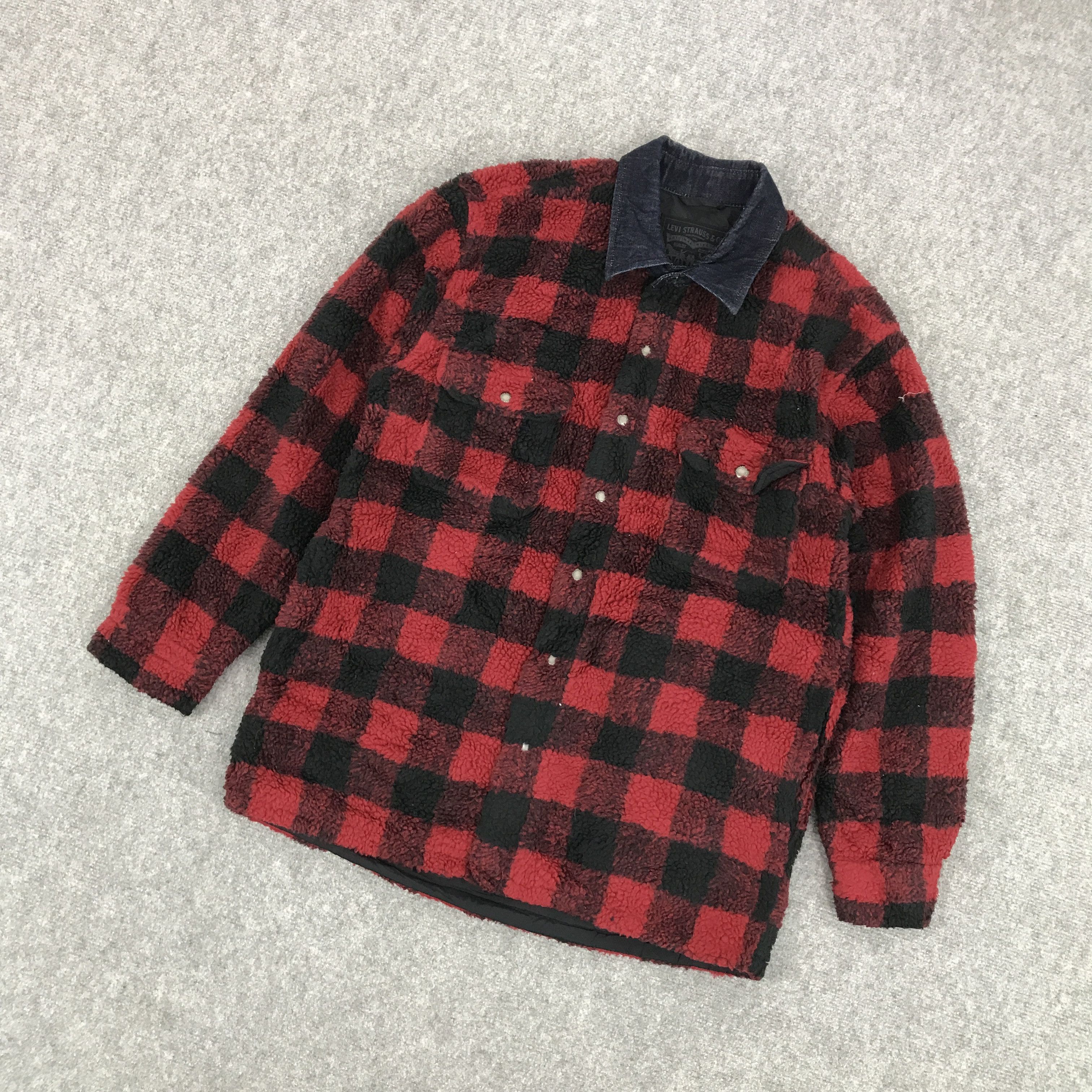 Japanese Brand × Levi's × Levi's Vintage Clothing LEVIS SHERPA SNAP BUTTON FLANNEL DESIGN JACKET Size US L / EU 52-54 / 3 - 2 Thumbnail