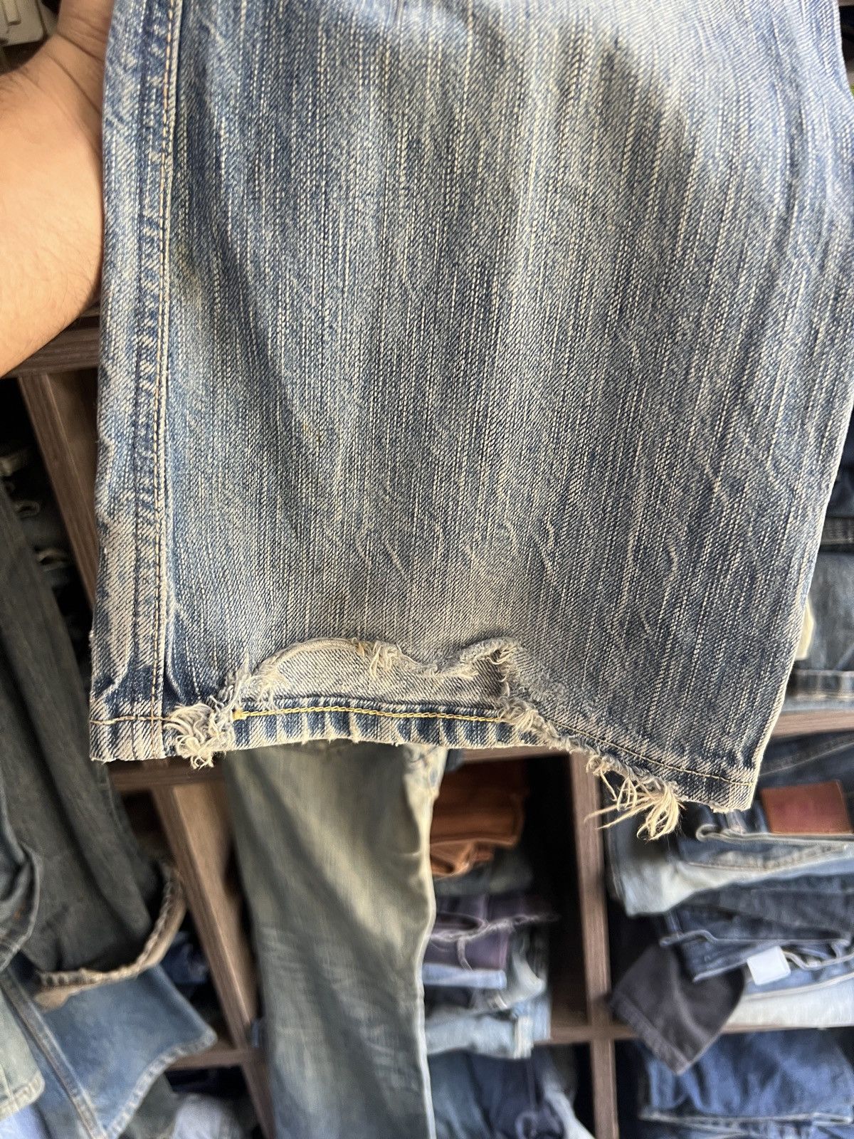 Edwin 🔥Vintage Edwin Blue Trip Distressed Denim Size US 32 / EU 48 - 15 Thumbnail