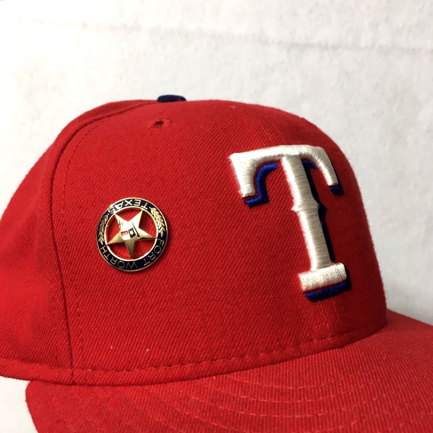Vintage RANGERS AUTHENTIC RED CAP HAT 7 1/2 MLB Size ONE SIZE - 3 Thumbnail
