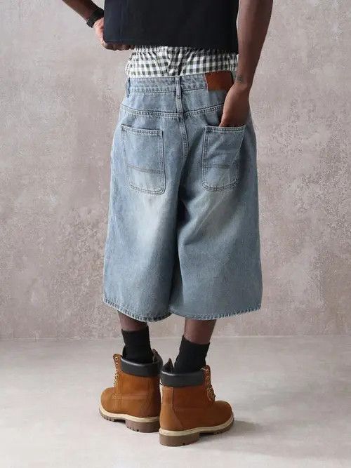Japanese Brand VINTAGE denim jeans shorts jorts Y2K DRIP Size US 37 - 3 Thumbnail