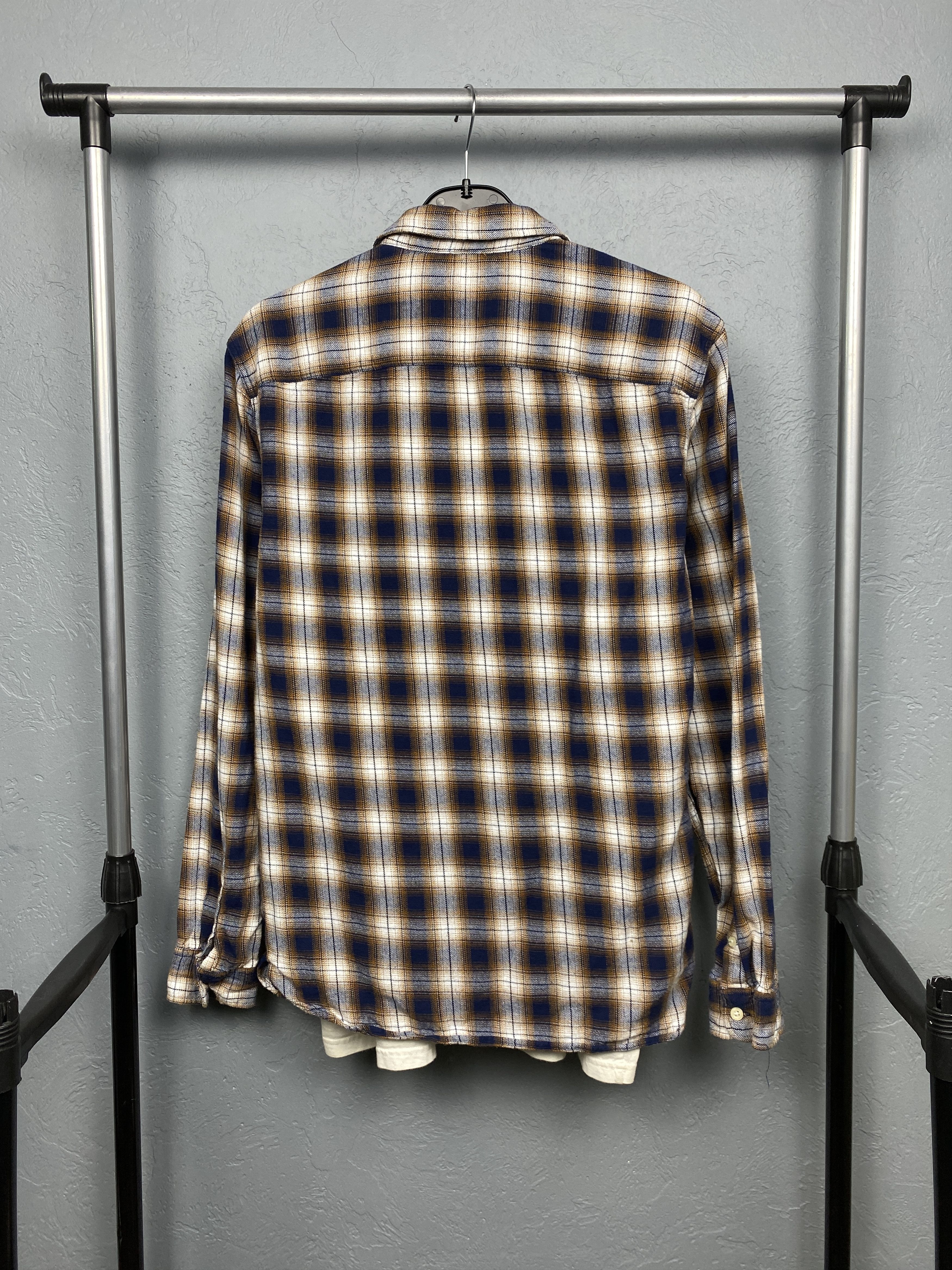 Allsaints Allsaints Amber LS Mens Flannel Plaid Shirt Y2K Size US M / EU 48-50 / 2 - 6 Thumbnail