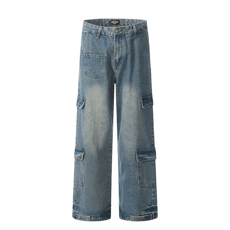 Jean American street retro multi-pocket cargo jeans Size US 32 / EU 48 - 1 Thumbnail