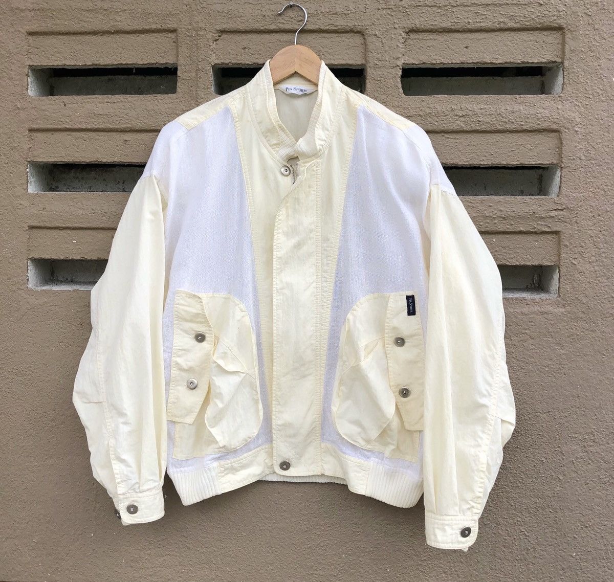 Vintage Vintage Pia Sport Racing Cargo pocket Bomber Jacket Size US L / EU 52-54 / 3 - 1 Thumbnail