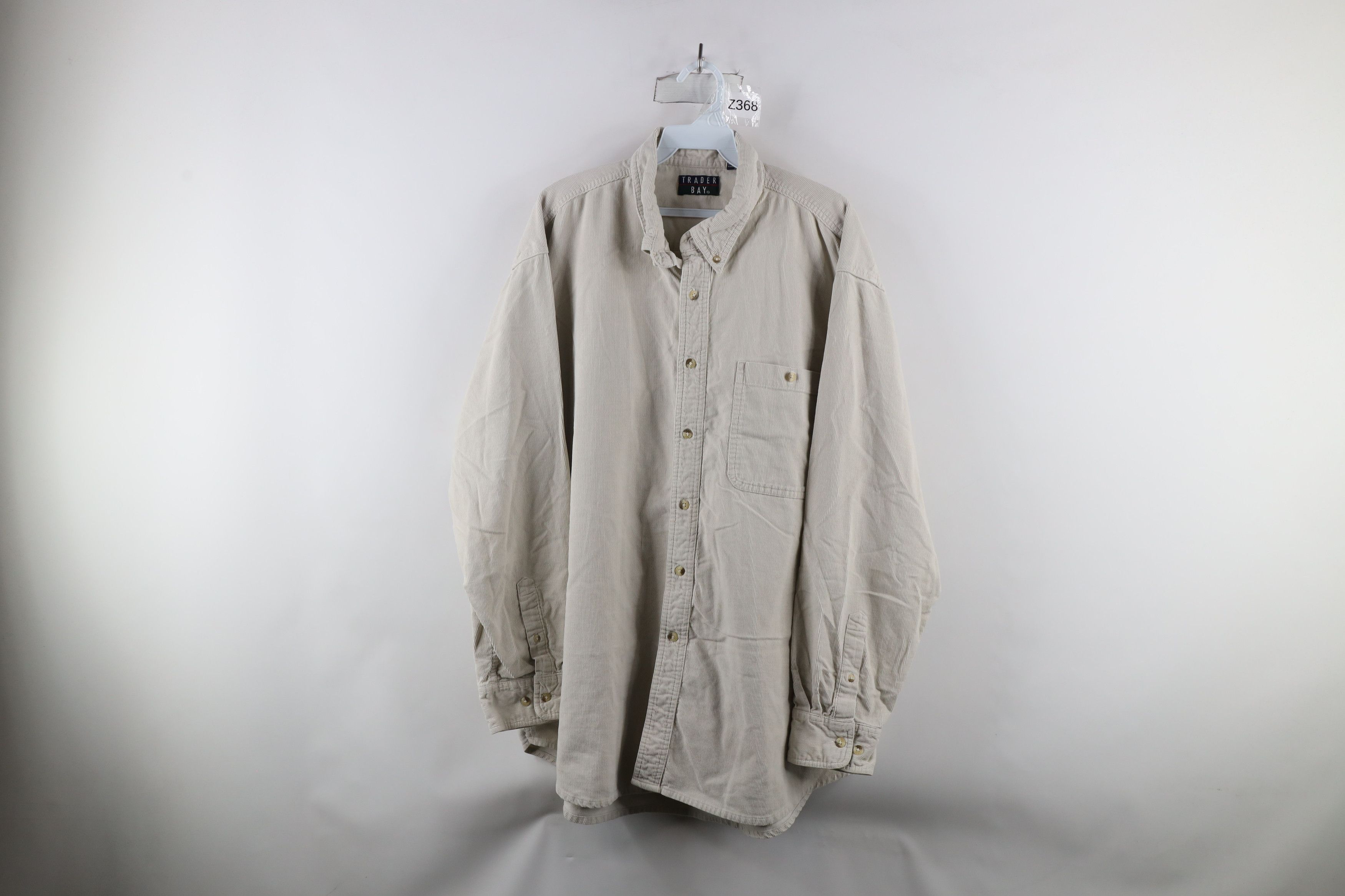 Vintage Vintage 90s Streetwear Collared Button Down Shirt Gray Size US XL / EU 56 / 4 - 1 Thumbnail