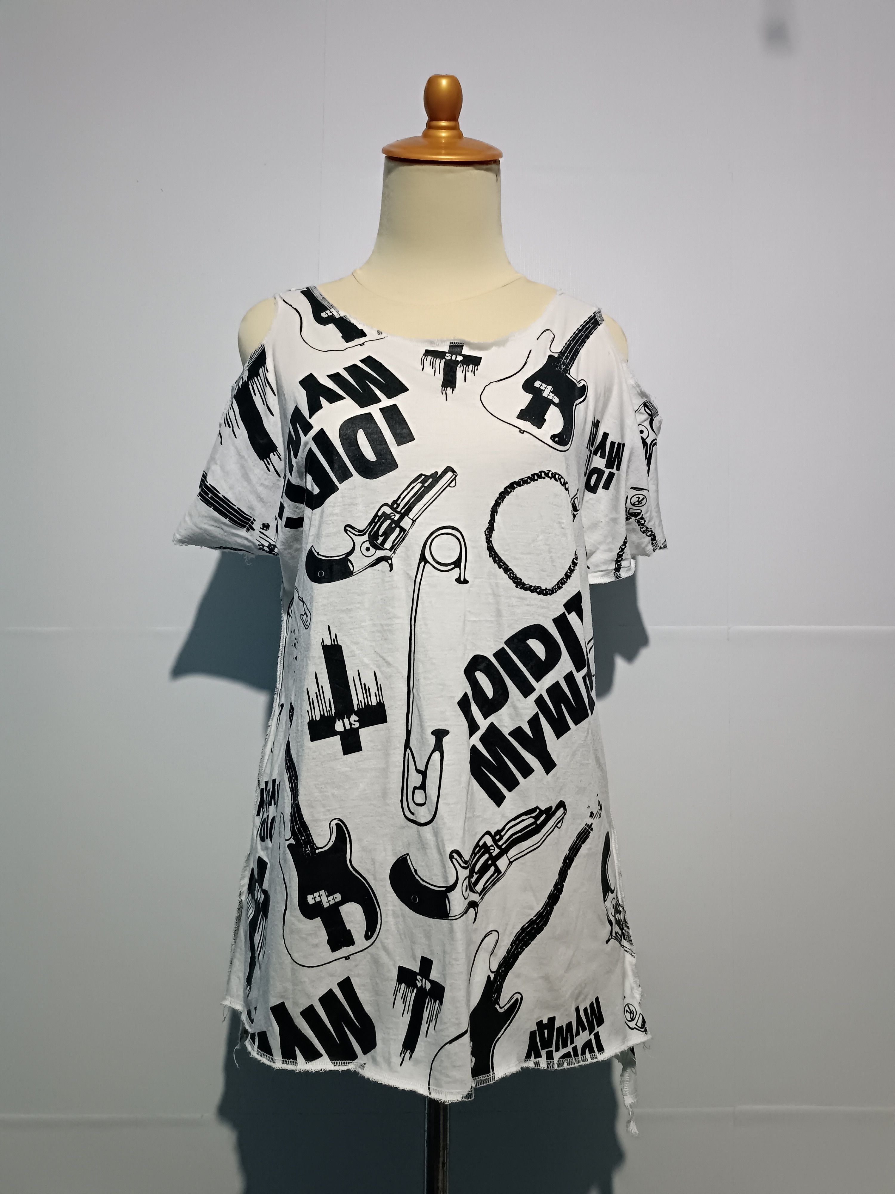 Super Lovers / Icon Print Studs T-Shirt White x Black