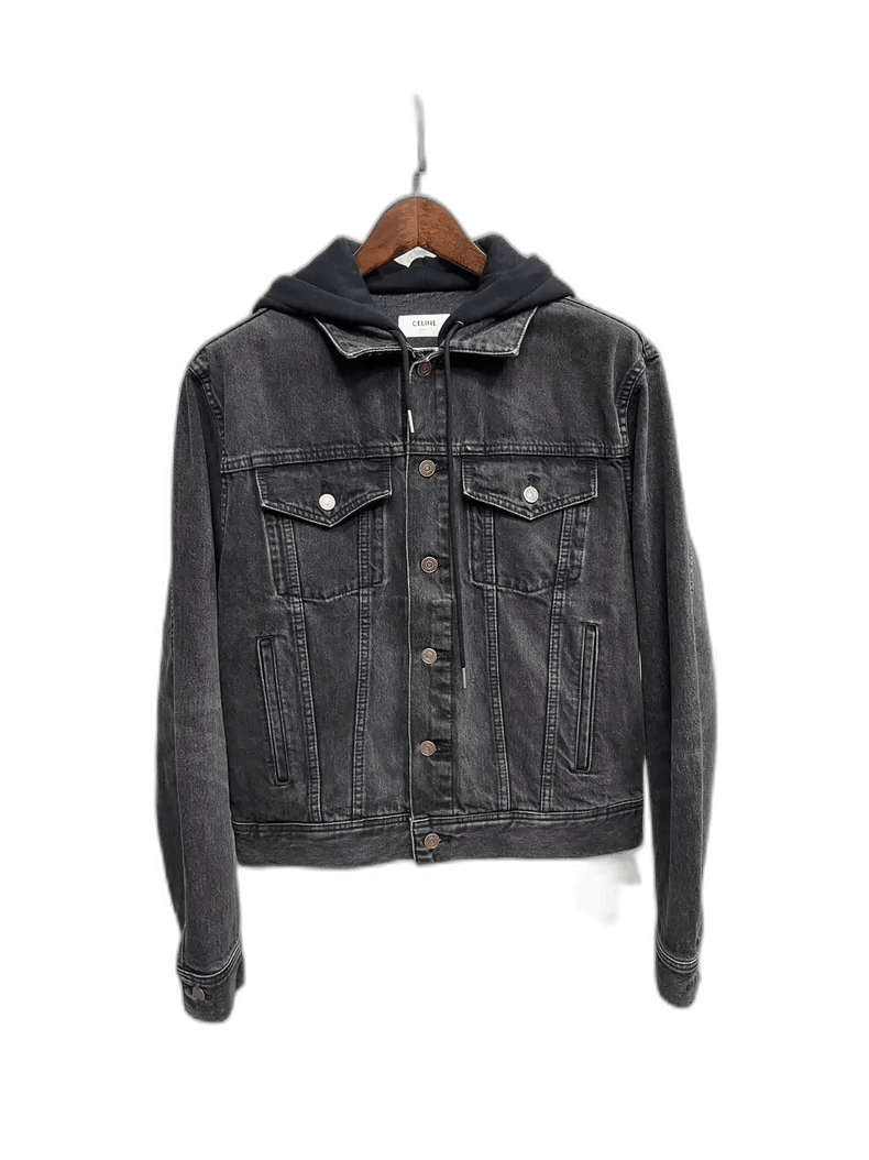 Celine Celine Hooded Denim Jacket Size S Size US S / EU 44-46 / 1 - 1 Thumbnail