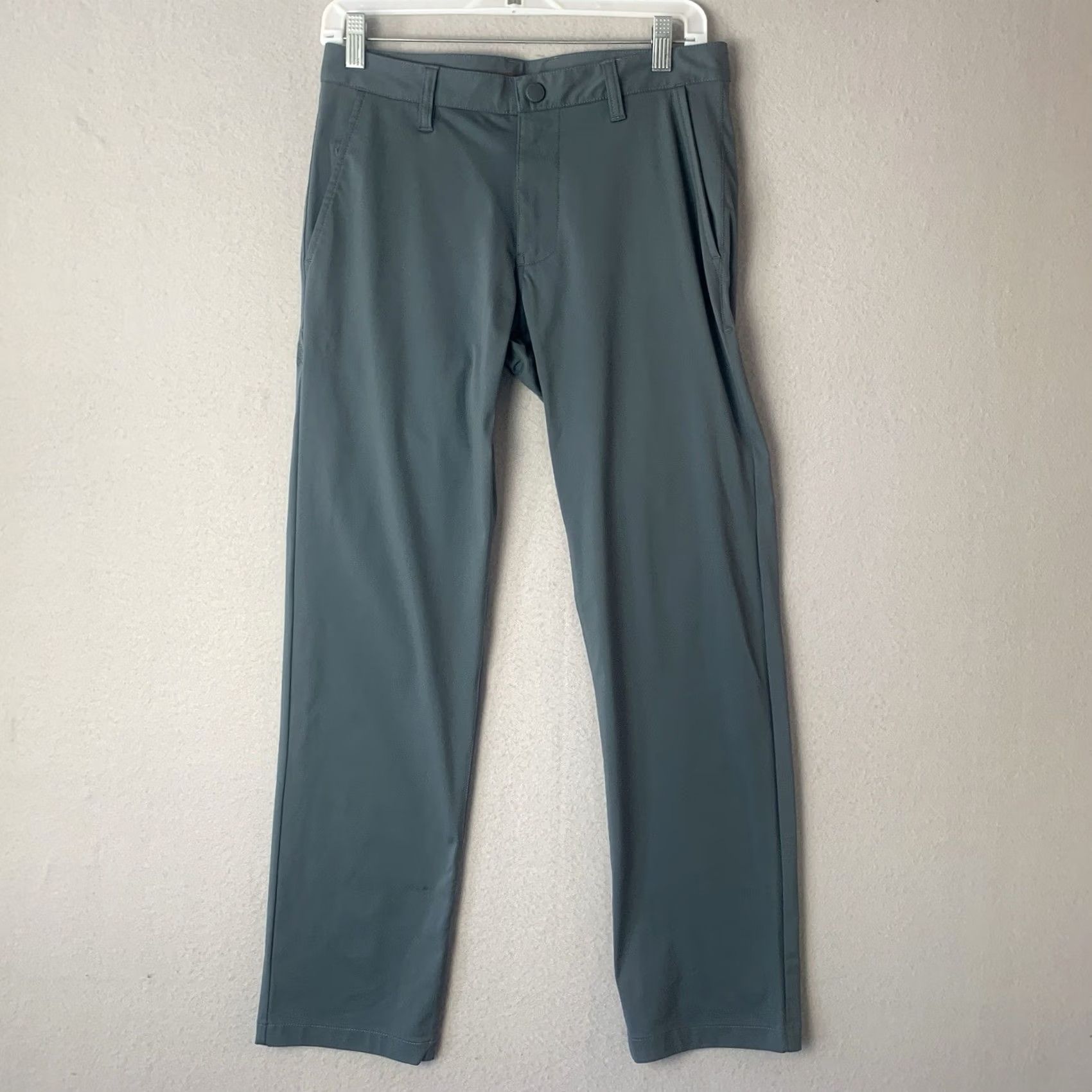 Rhone Rhone Pants Mens 28x29 Grey Commuter 5-Pocket Stretch Chino Travel Golf Shirt? Size US 28 / EU 44 - 2 Thumbnail