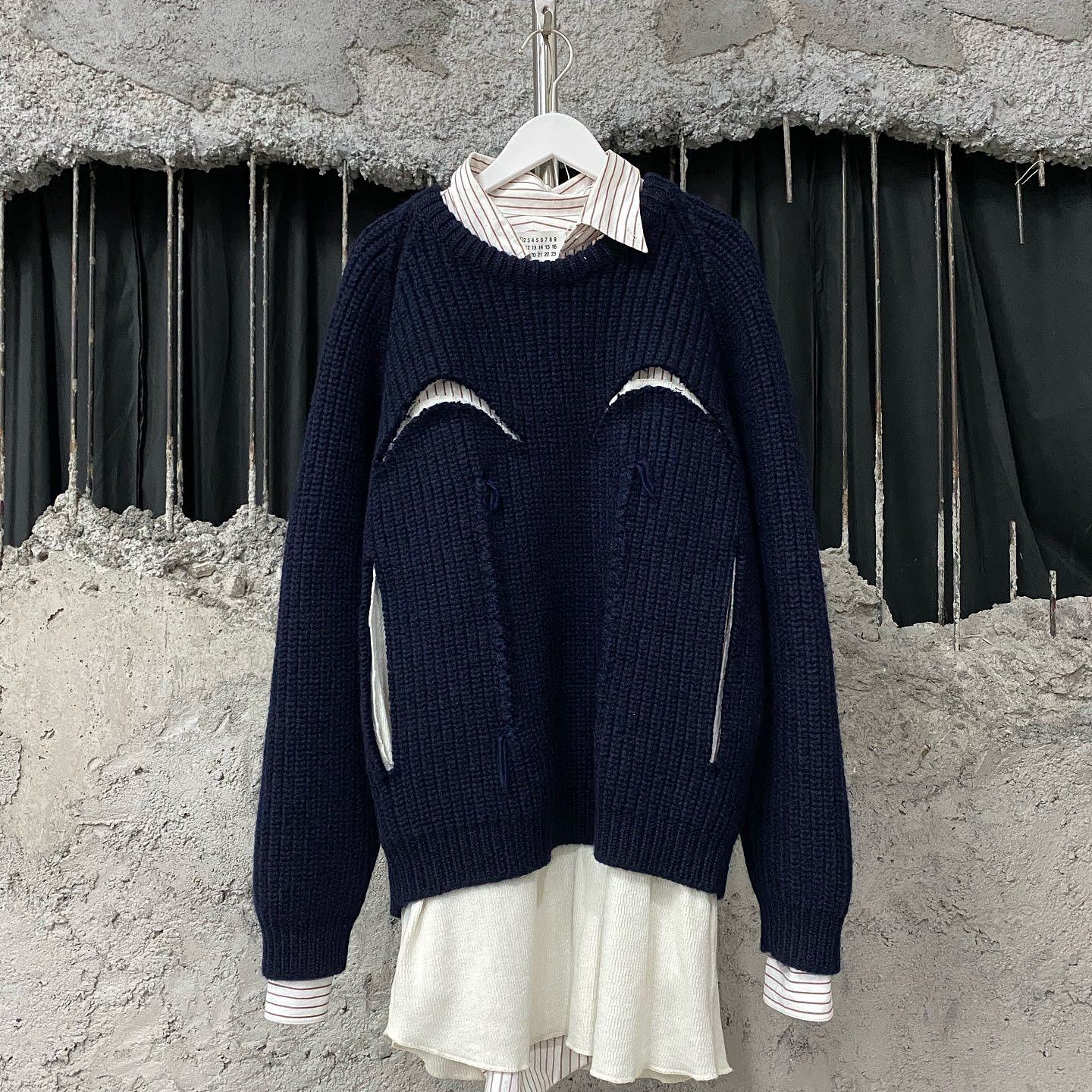 Maison Margiela Maison Margiela Layered Stripe Sweater Size S Size US S / EU 44-46 / 1 - 1 Thumbnail