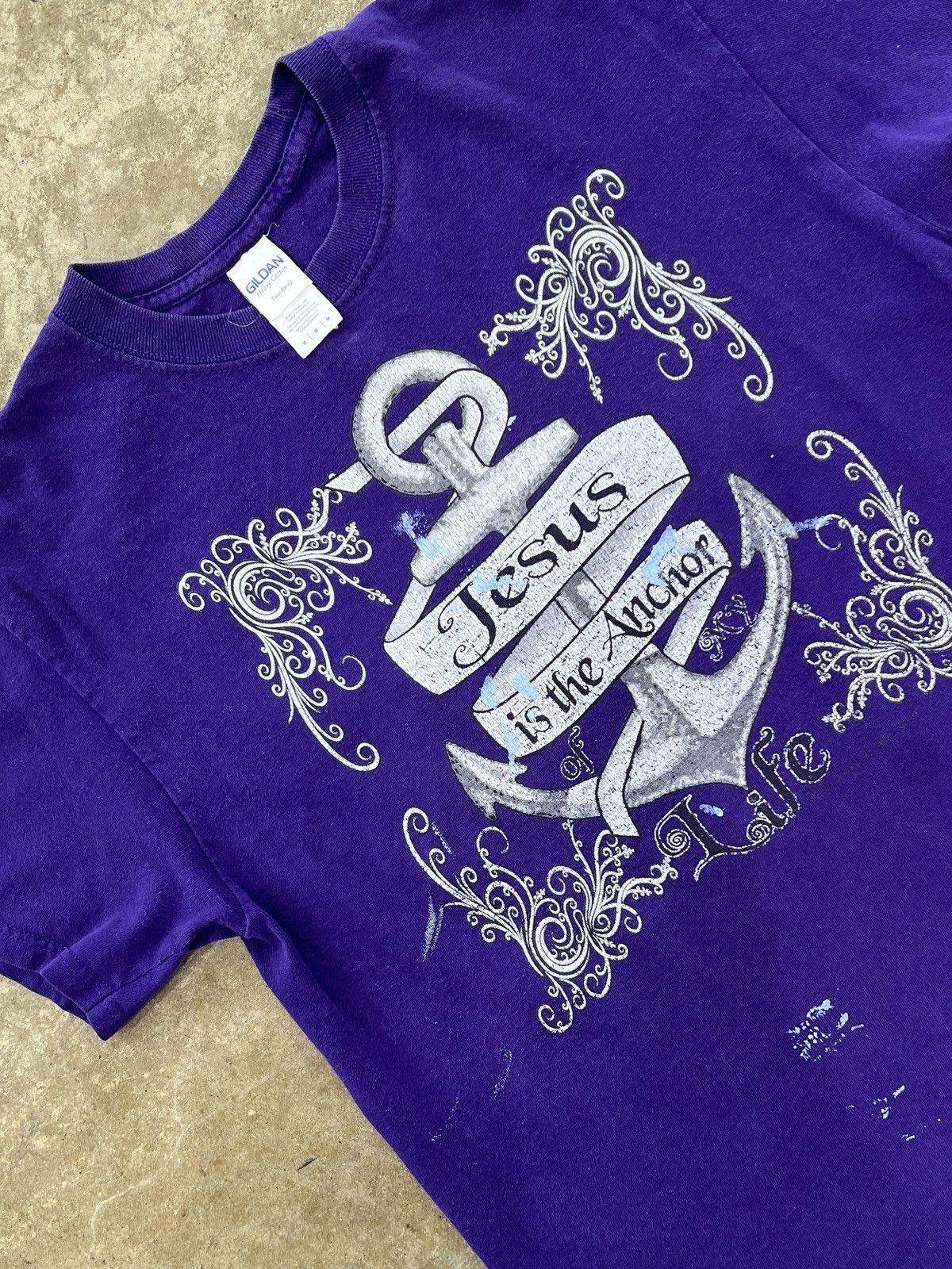 Vintage Vintage Jesus is the Anchor Y2K Religious Tee W Medium Size M / US 6-8 / IT 42-44 - 1 Thumbnail