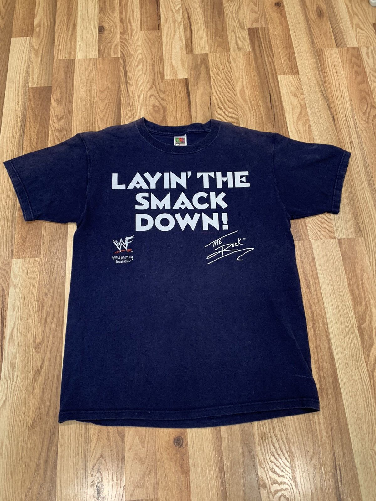 Vintage × WWF 1998 The Rock ‘Layin The Smack Down’ Shirt Size US L / EU 52-54 / 3 - 1 Thumbnail