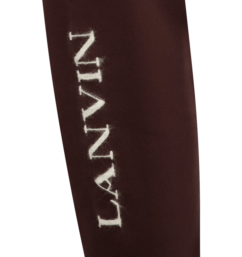 Lanvin o1h1sh11224 Logo Jog Pants in Burgundy Size US 34 / EU 50 - 3 Thumbnail