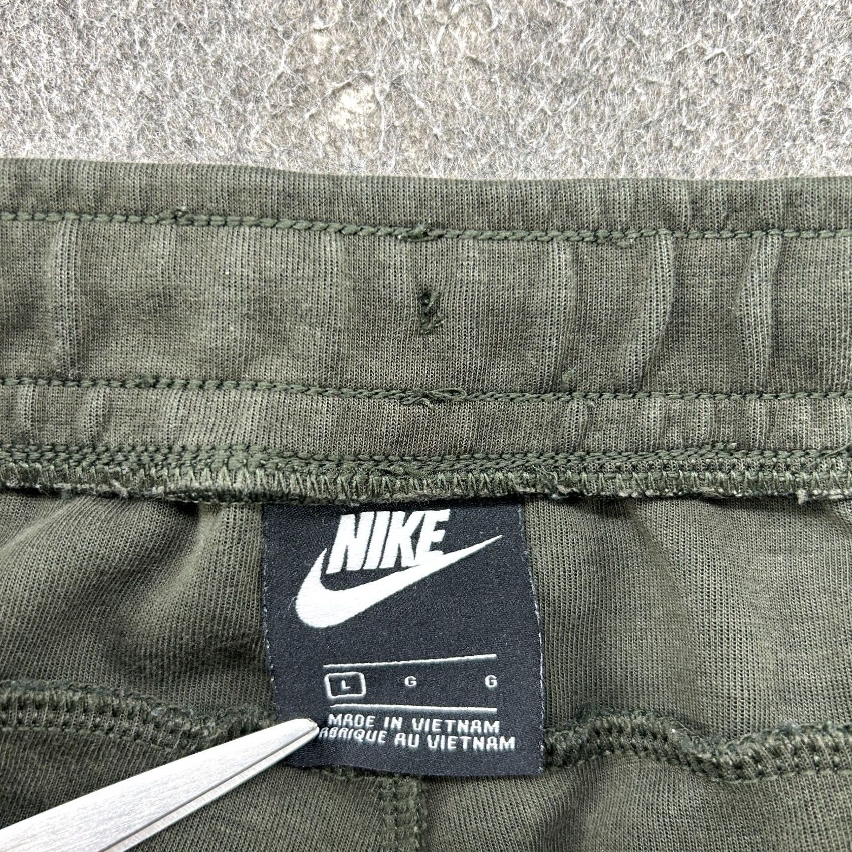Nike Nike Fleece Pants Men's L Green Jogger Sweat Solid Drawstring Tech Size US 33 - 5 Thumbnail