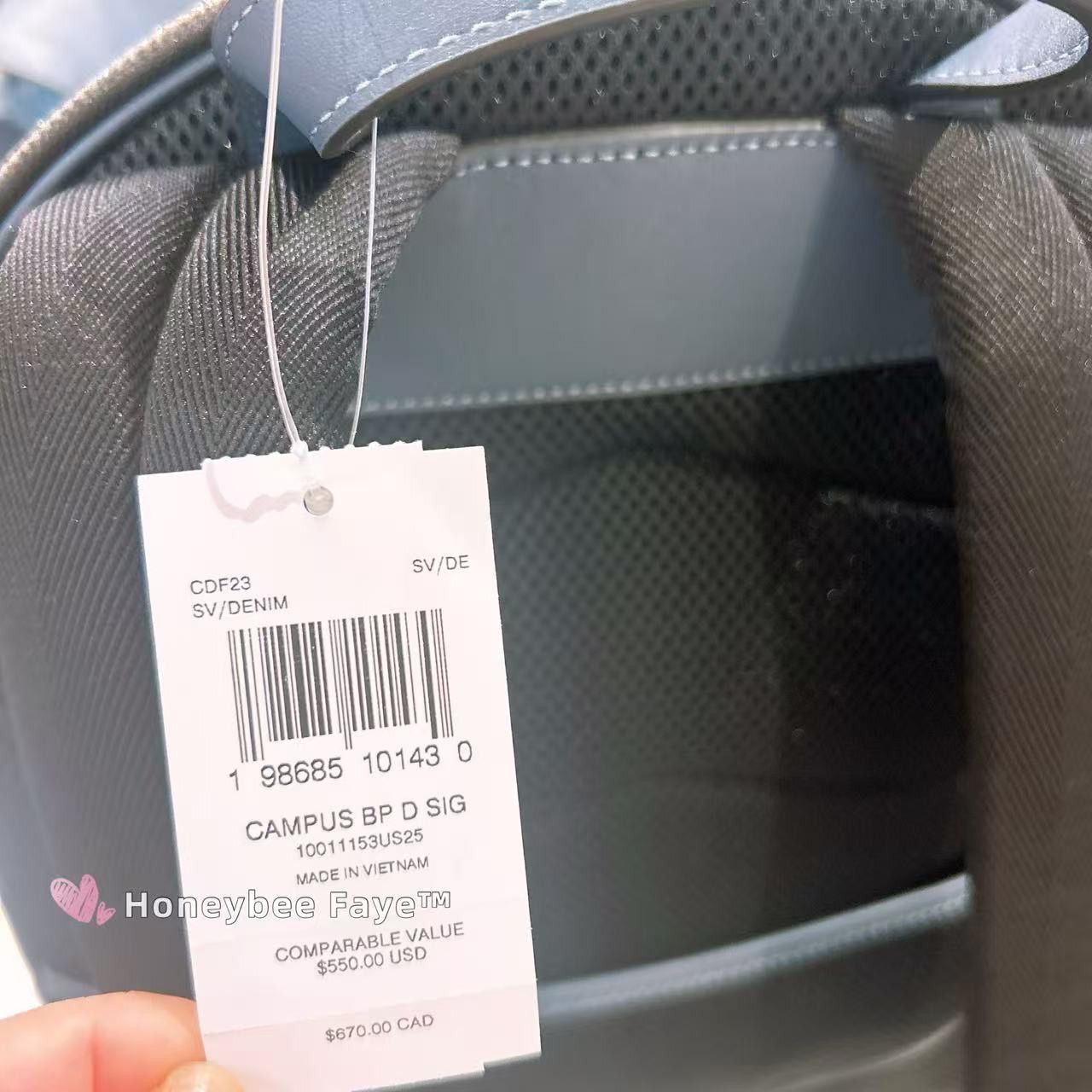 Coach Taylor Backpack In Signature Denim CDF23 Size ONE SIZE - 6 Thumbnail