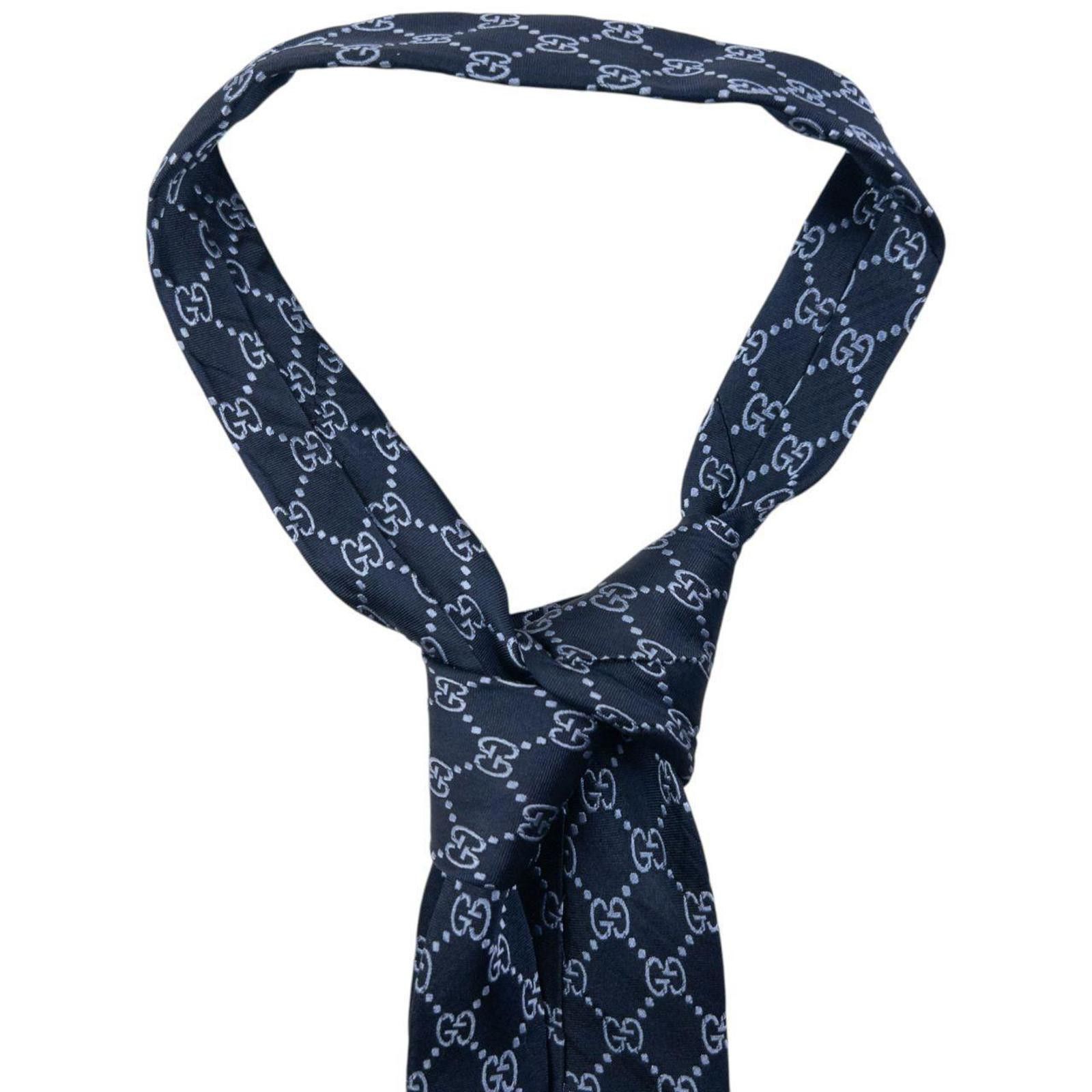 Gucci Vintage 2000sGucci Monogram Silk Tie Size ONE SIZE - 3 Thumbnail