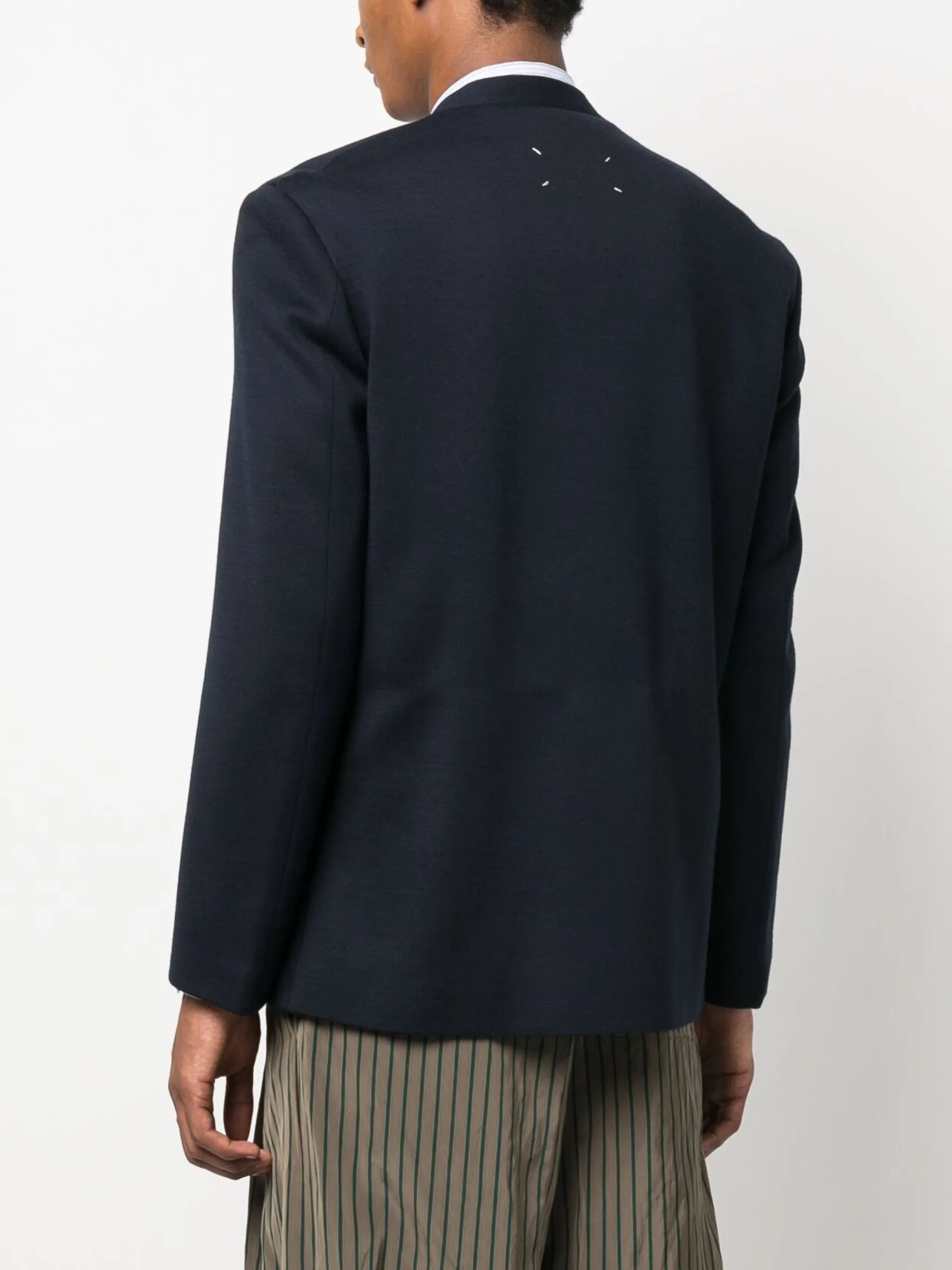 Maison Margiela o1loc1c1125 Milano Stitch Single-breasted Blazer in Navy Size US M / EU 48-50 / 2 - 4 Thumbnail