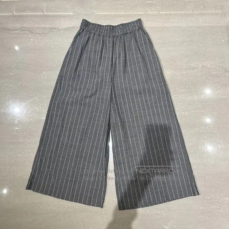 Loewe Loewe Gray Wool Embroidered Striped Relaxed Pants . Size 22" - 1 Thumbnail