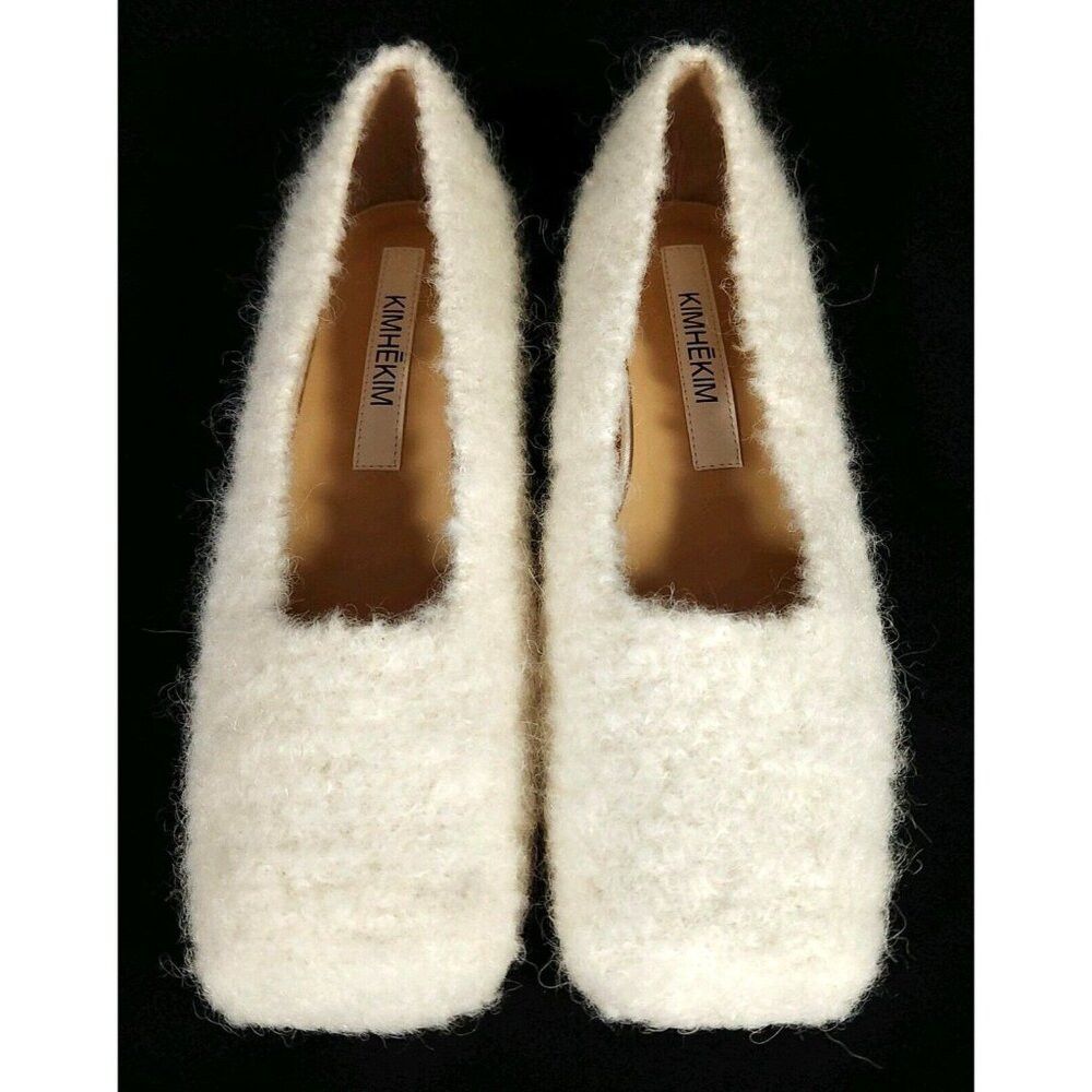 KIMHEKIM KIMHEKIM Boucle Ballerina Flats Size 39 US 9 Ivory Size US 9 / IT 39 - 4 Thumbnail