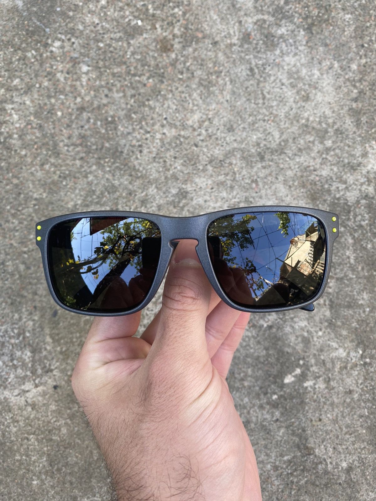 image of Oakley Holbrook Grey Sunglasses, Men's