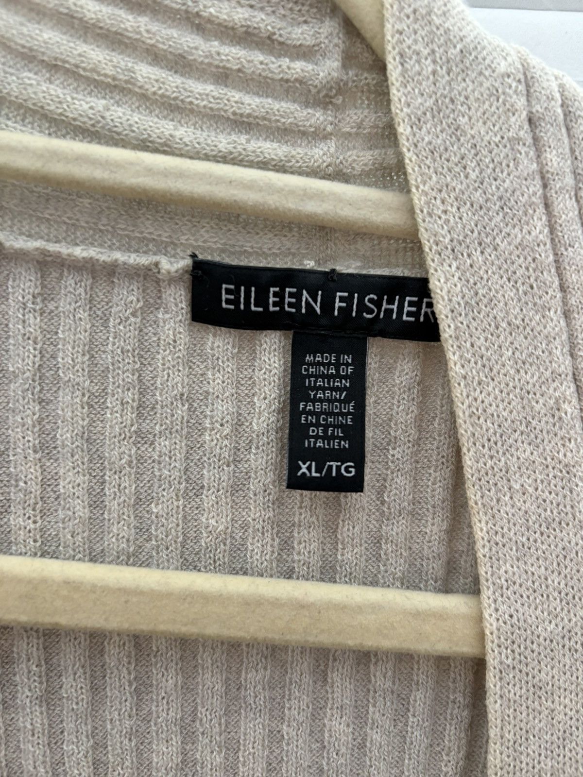 Eileen Fisher Eileen Fisher XL 100 Extra Fine Merino Wool Ribbed Cardigan Size XL / US 12-14 / IT 48-50 - 3 Thumbnail