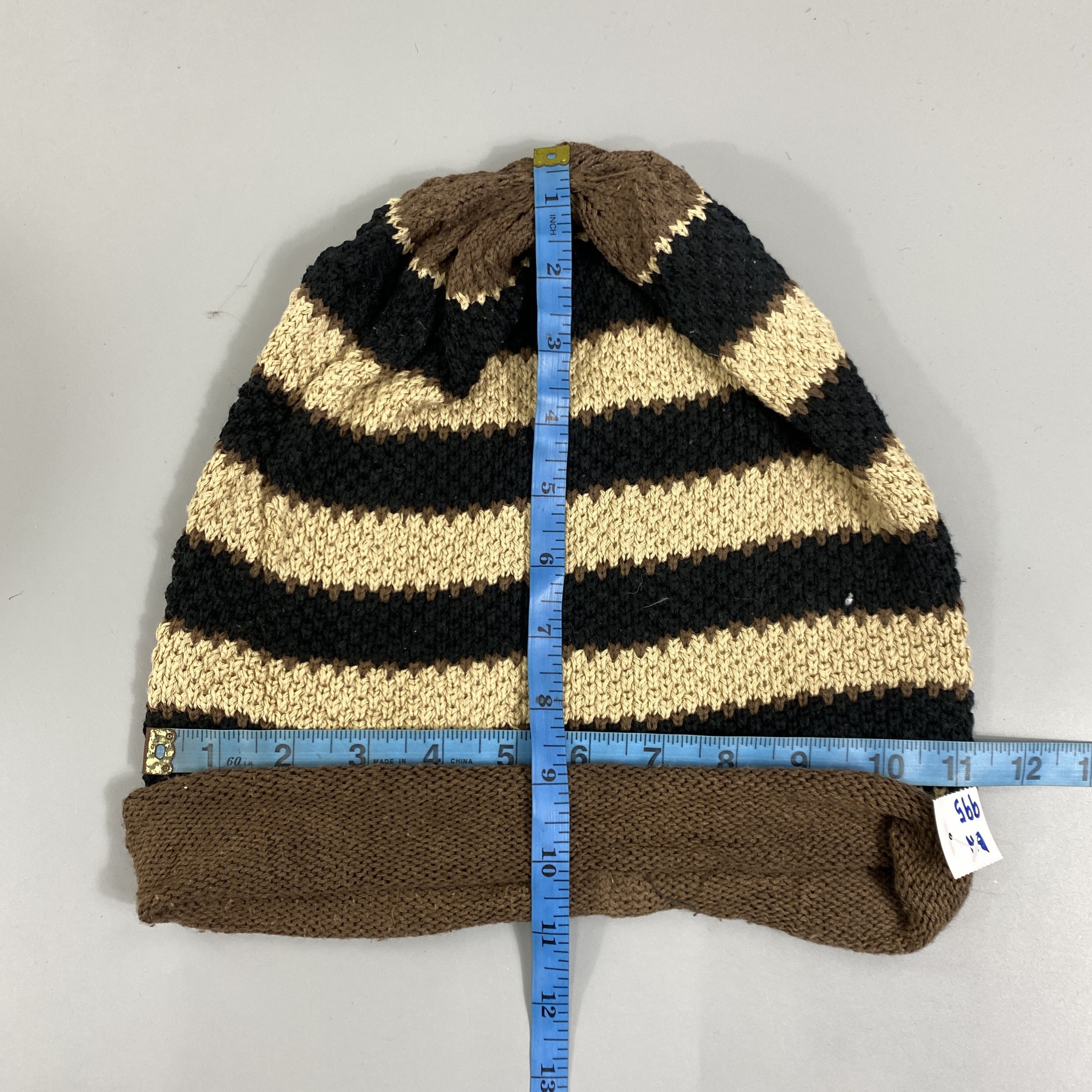 Japanese Brand Stripe Snow Cap Beanie Hat -BN995 Size ONE SIZE - 5 Thumbnail