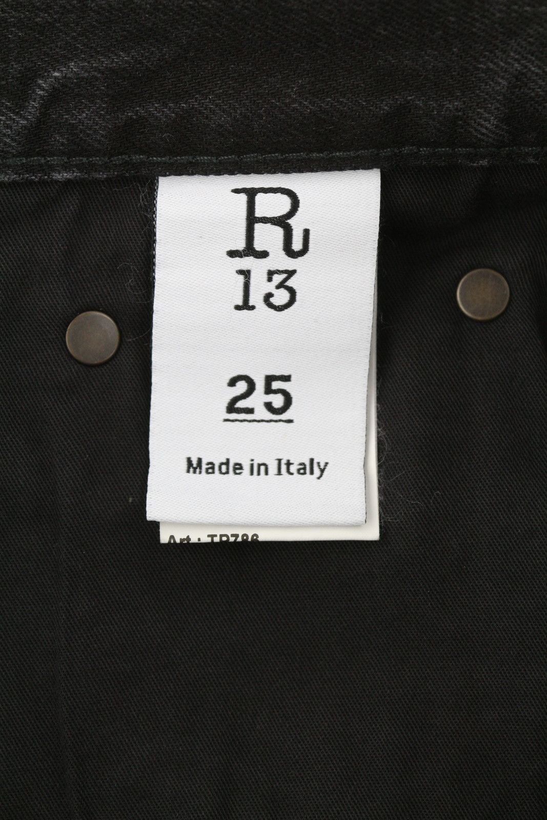 R13 CROP WIDE LEG 25 Wilson Black Faded Distress PF25 86527 Size 25" / US 0 / IT 36 - 9 Thumbnail