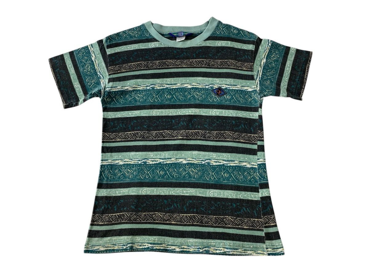 Ocean Pacific 90s Ocean Pasific OP Surf Striped Geometric All Printed Tee Size US S / EU 44-46 / 1 - 1 Thumbnail