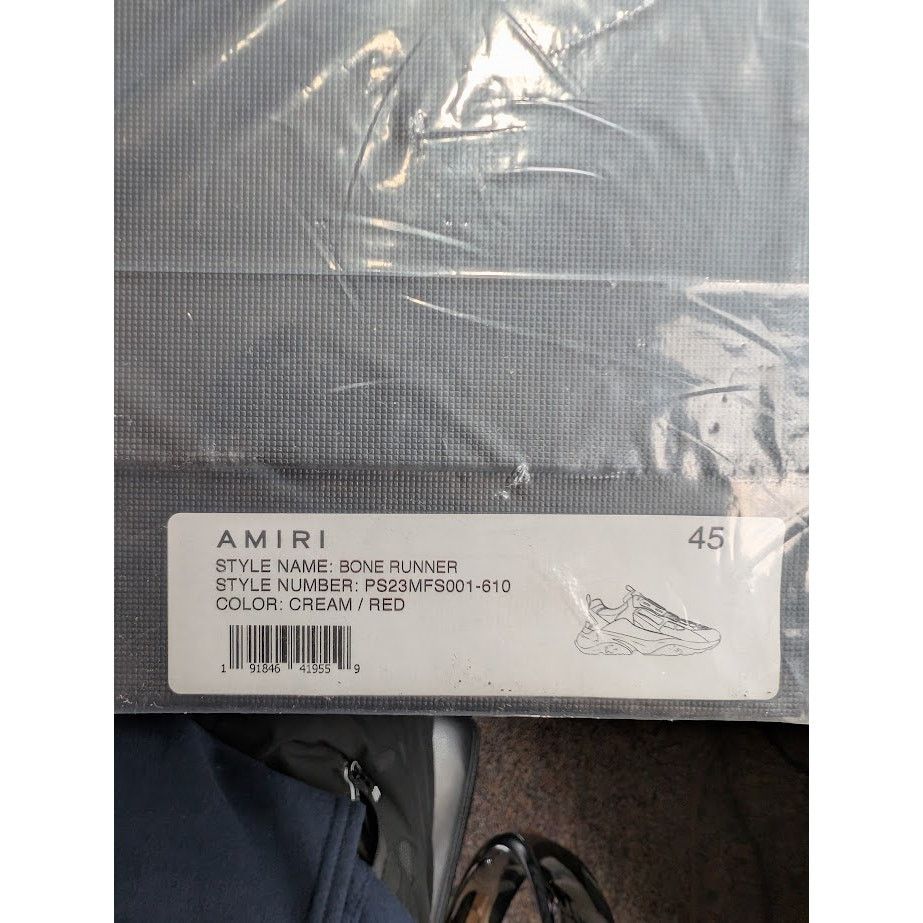 Amiri o1rshd1 Q:2 / Bone Runner in Cream/Red Size US 12 / EU 45 - 24 Thumbnail