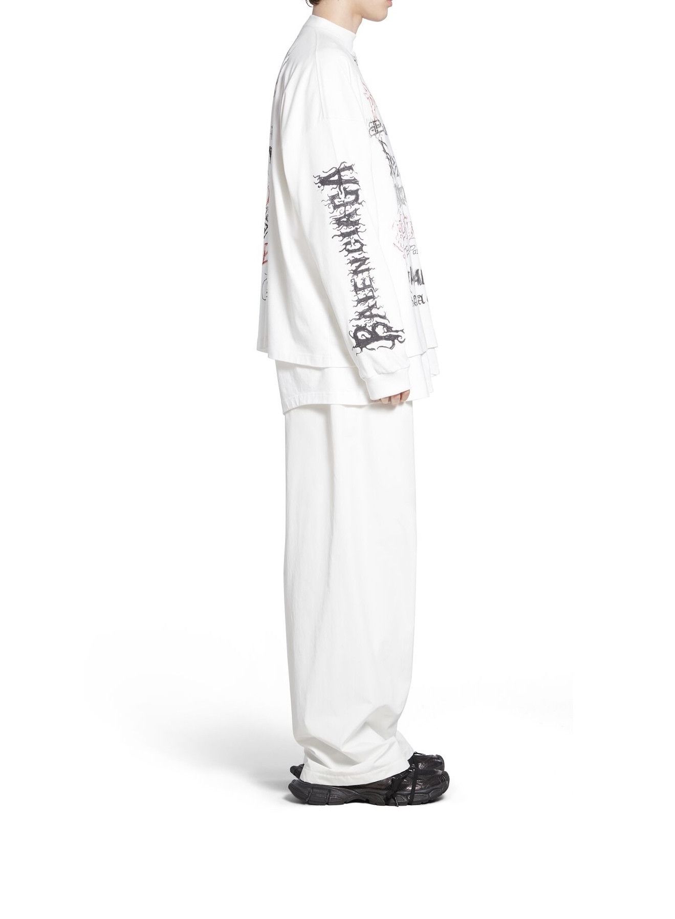 Balenciaga o1tr1nto0725 DIY Metal Long Sleeve T-Shirt Medium Fit White Size US M / EU 48-50 / 2 - 4 Thumbnail