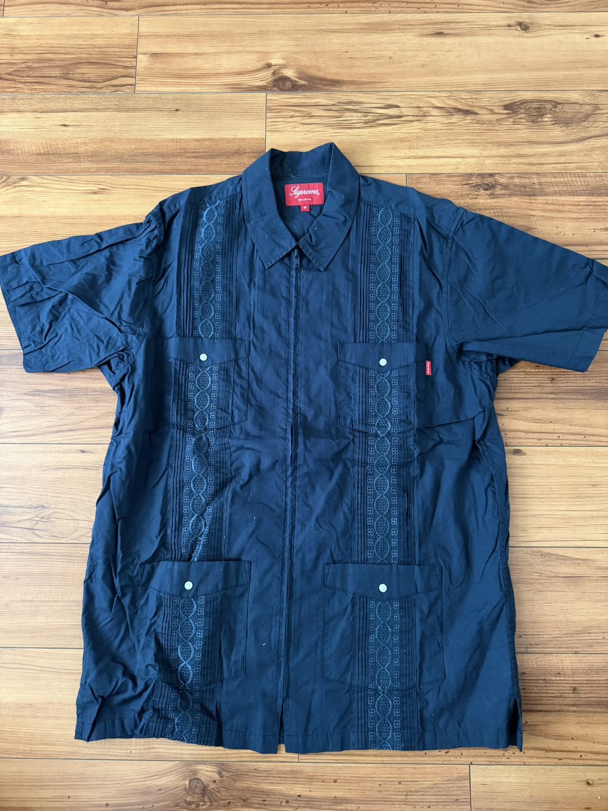 Supreme Supreme Front Zip Guayabera Shirt Size US M / EU 48-50 / 2 - 1 Thumbnail