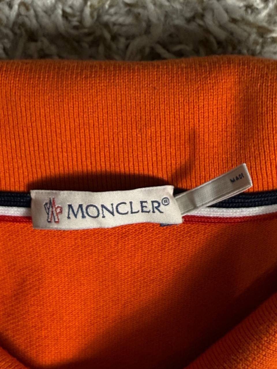 Moncler Moncler Classic Logo Orange Polo Shirt Size US M / EU 48-50 / 2 - 6 Thumbnail