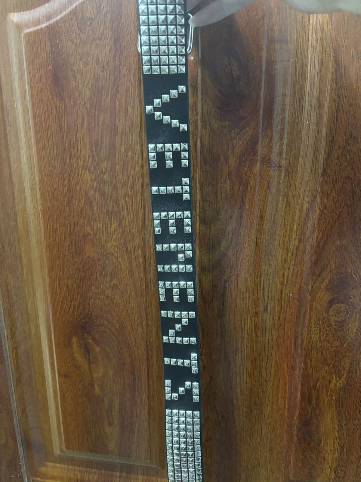 Other Black Shining Studded Belt Size 42 - 3 Thumbnail