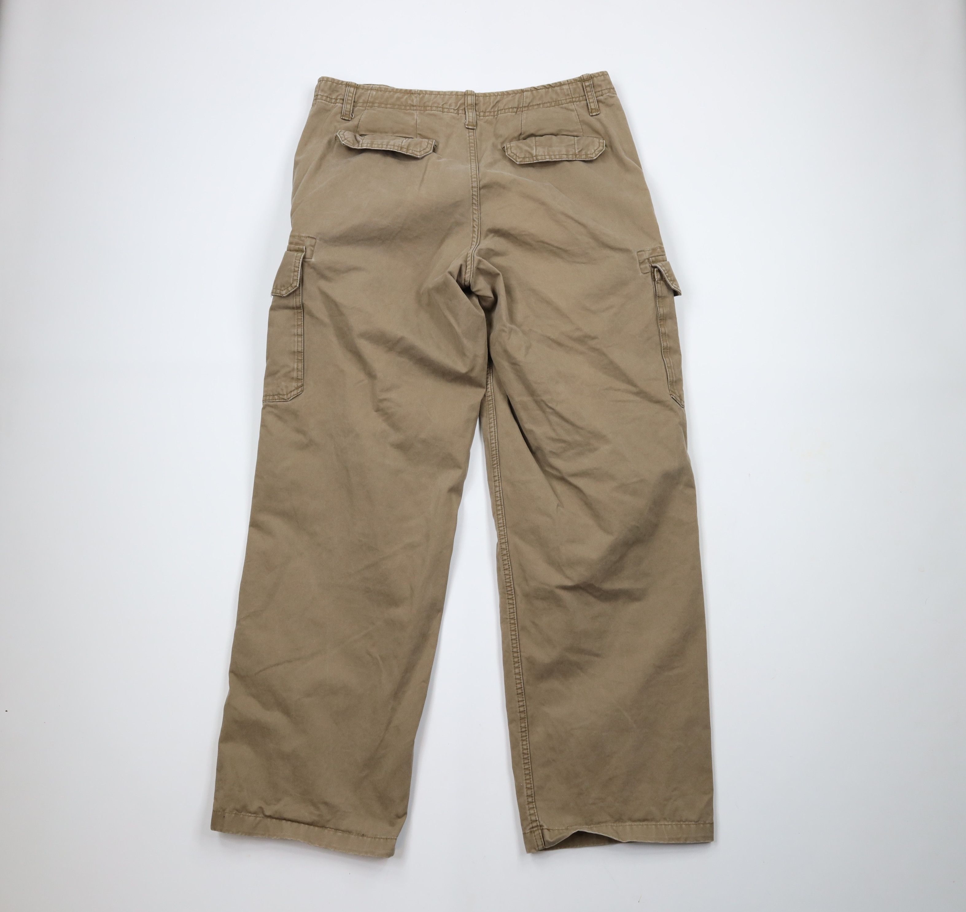 Gap × Vintage Vintage Gap Faded Wide Leg Dungaree Cargo Pants Beige Cotton Size US 34 / EU 50 - 8 Thumbnail