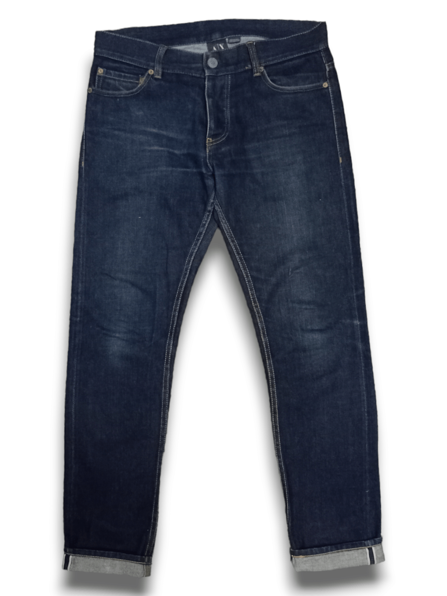 Armani Exchange Vintage Armani Selvedge Raw Denim Blu Jeans Size US 32 / EU 48 - 3 Thumbnail