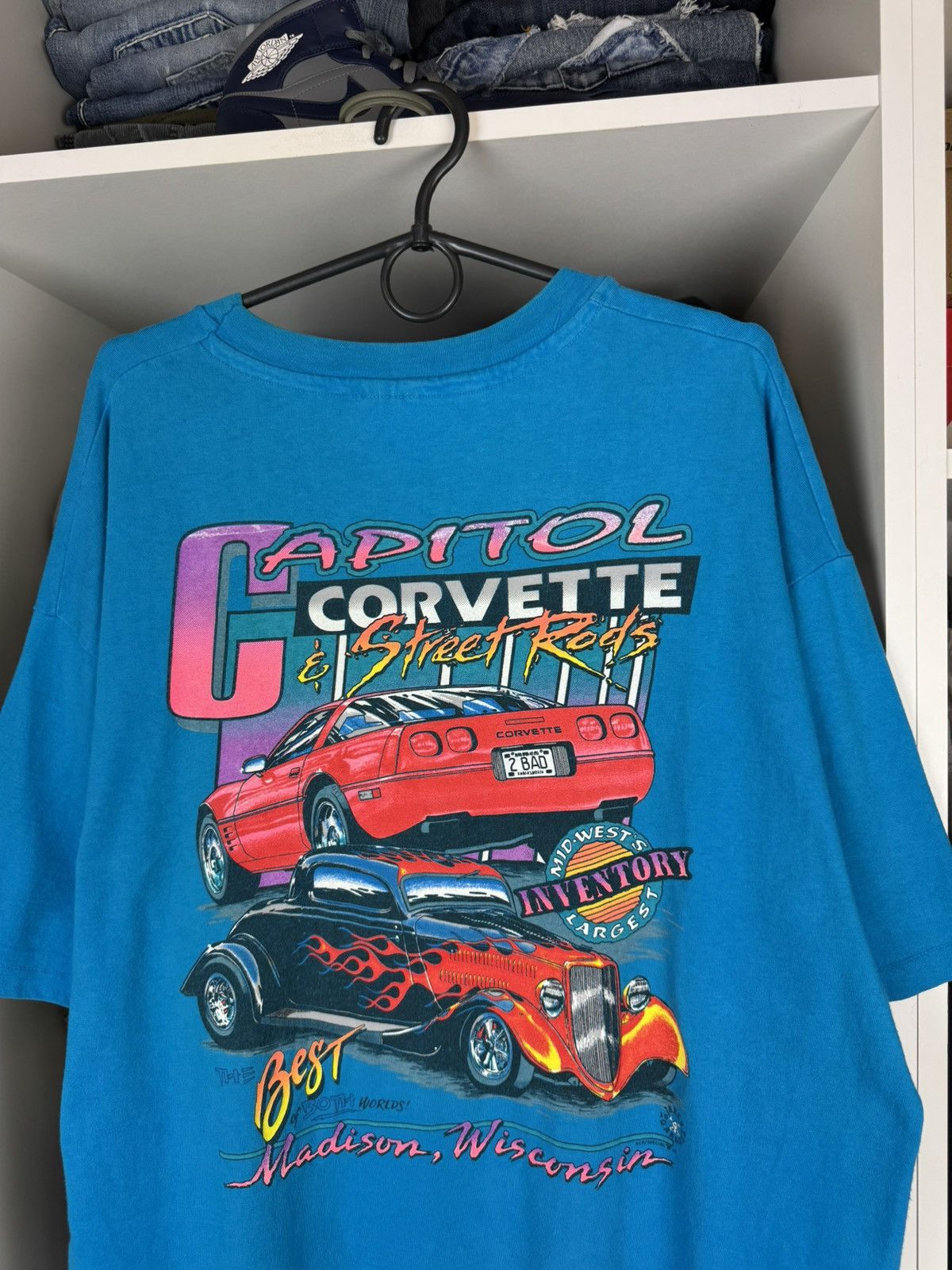 Hanes Vintage Capitol Corvette & Street Rods Single Stitch T-shirt Size US XL / EU 56 / 4 - 2 Thumbnail