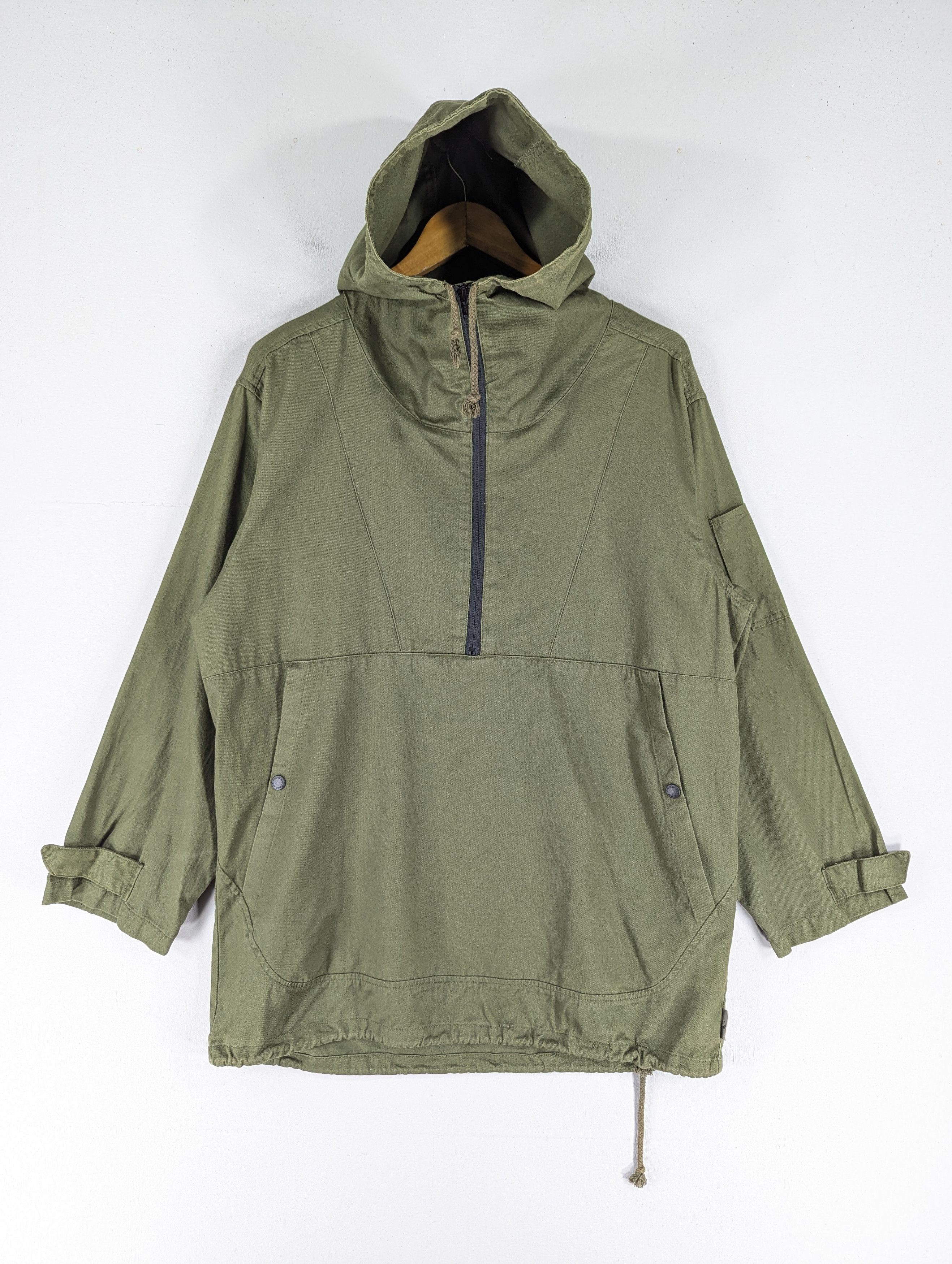 Japanese Brand Fieldcore Green Army Anorak Halfzipper Hoodie Jacket Size US L / EU 52-54 / 3 - 1 Thumbnail