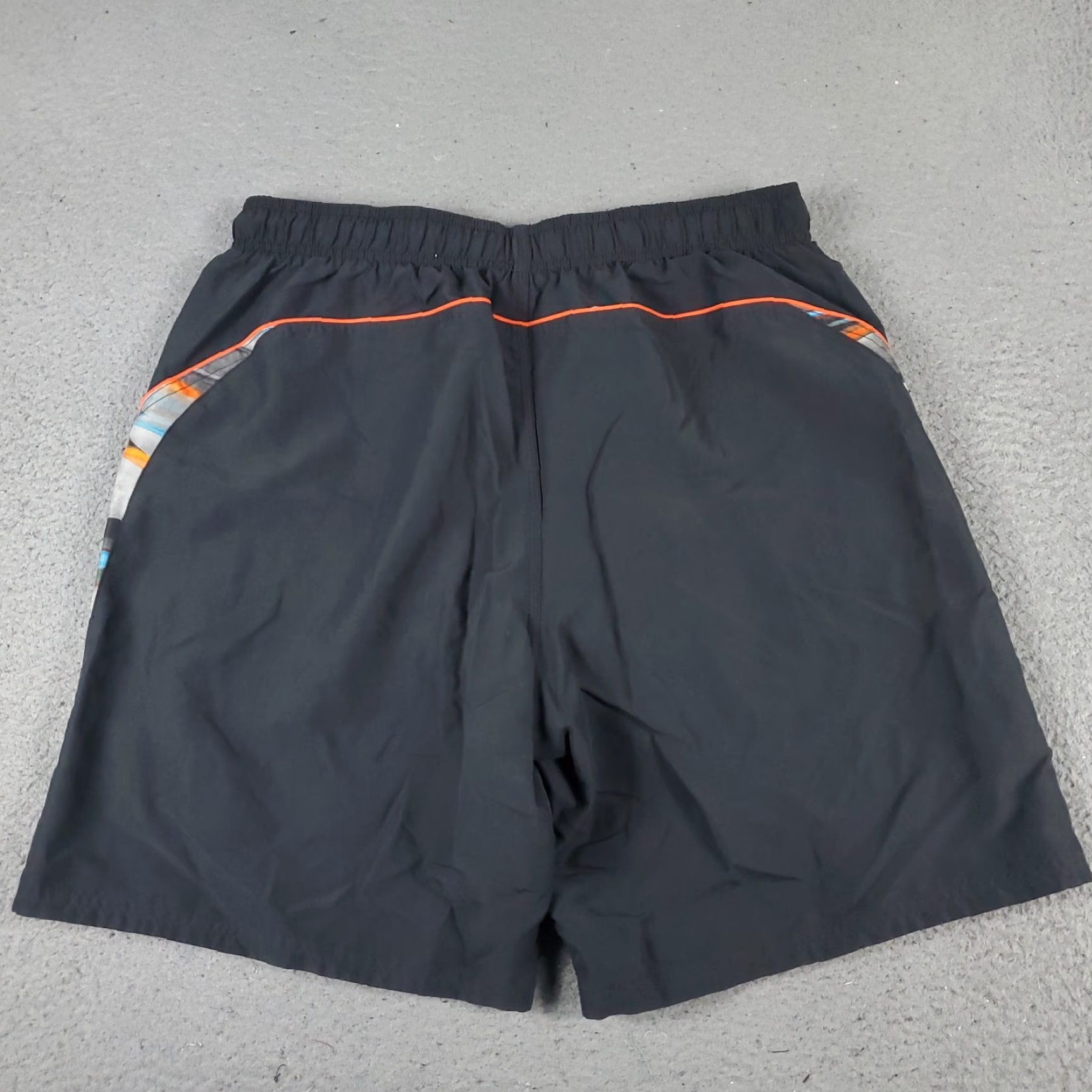 Nike Nike Shorts Mens Large Gray Orange Swoosh Lace Tie Beach Board Swim Trunks Size US 33 - 6 Thumbnail